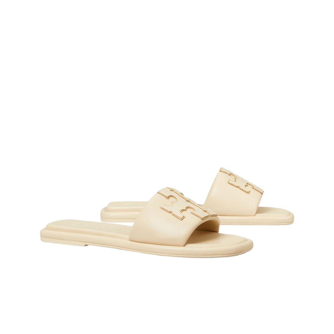 (W) 토리버치 더블 T 스포츠 슬라이드 둘세 데 레체 골드((W) Tory Burch Double T Sport Slide Dulce De Leche Gold) - 2