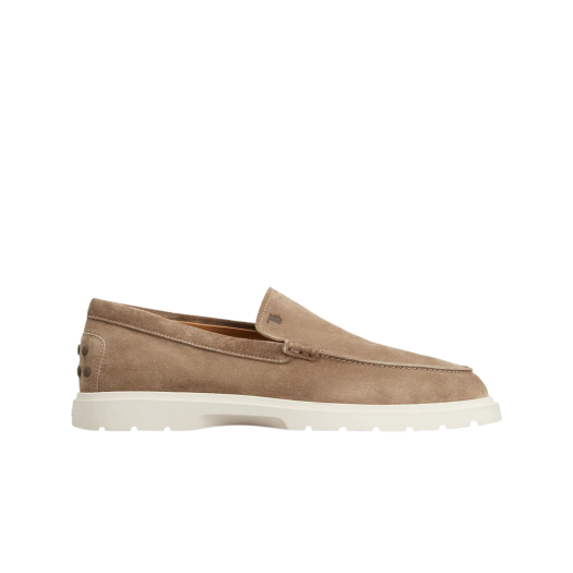 Tod's Suede Slipper Loafers Beige