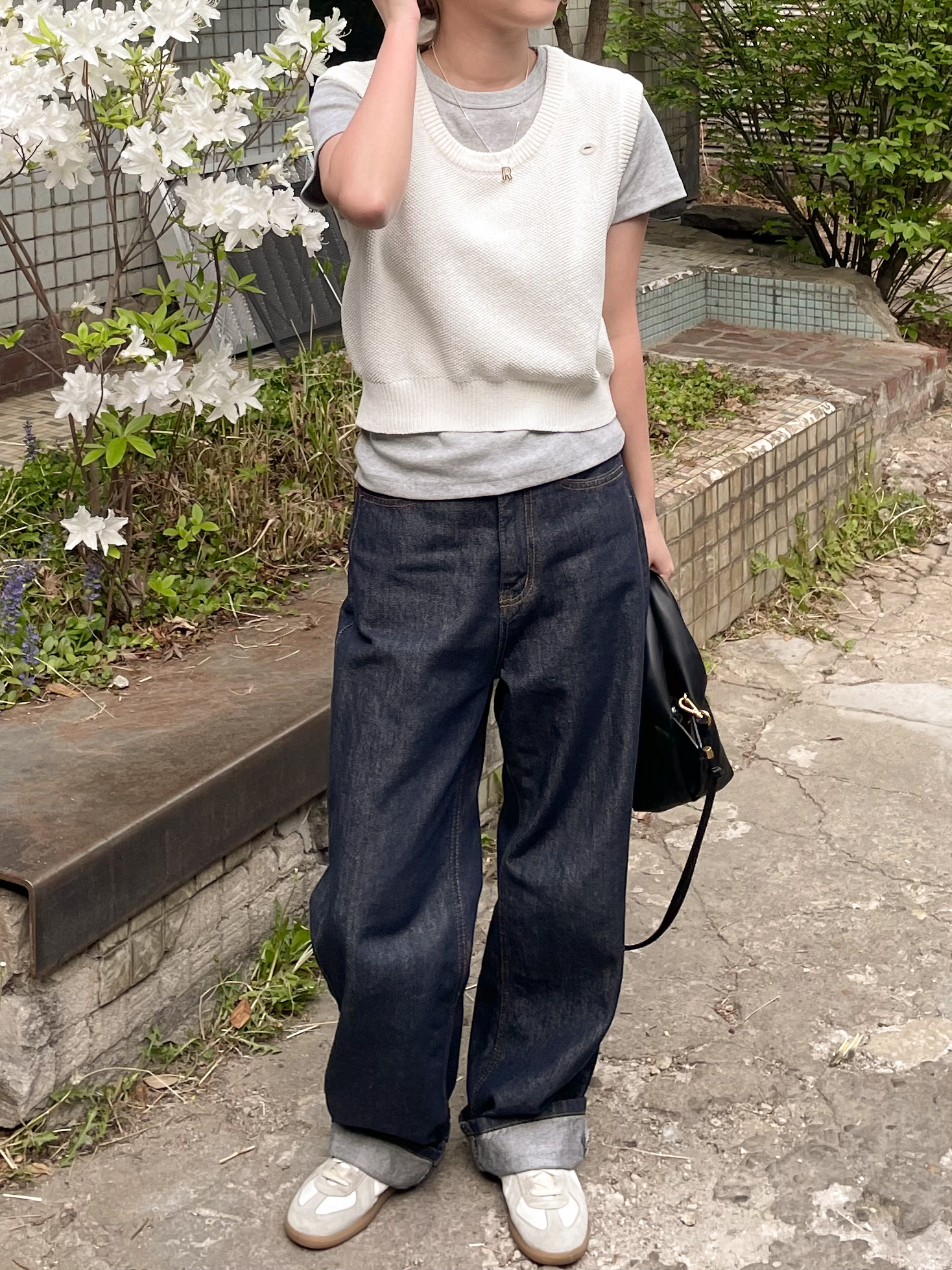 Maison Margiela Calfskin Replica Sneakers 착용 스타일 - 1