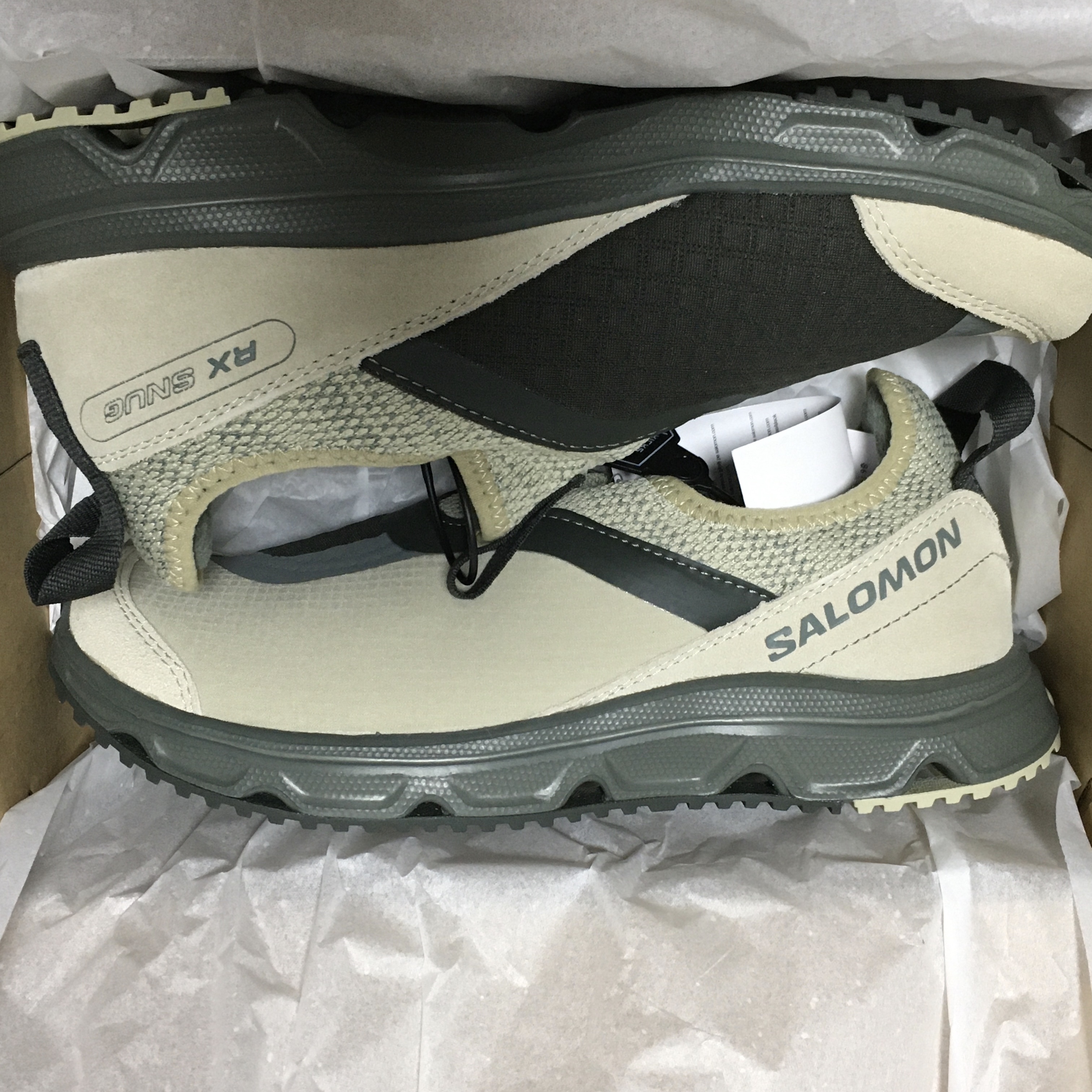 Salomon RX Snug Moss Gray 착용 스타일