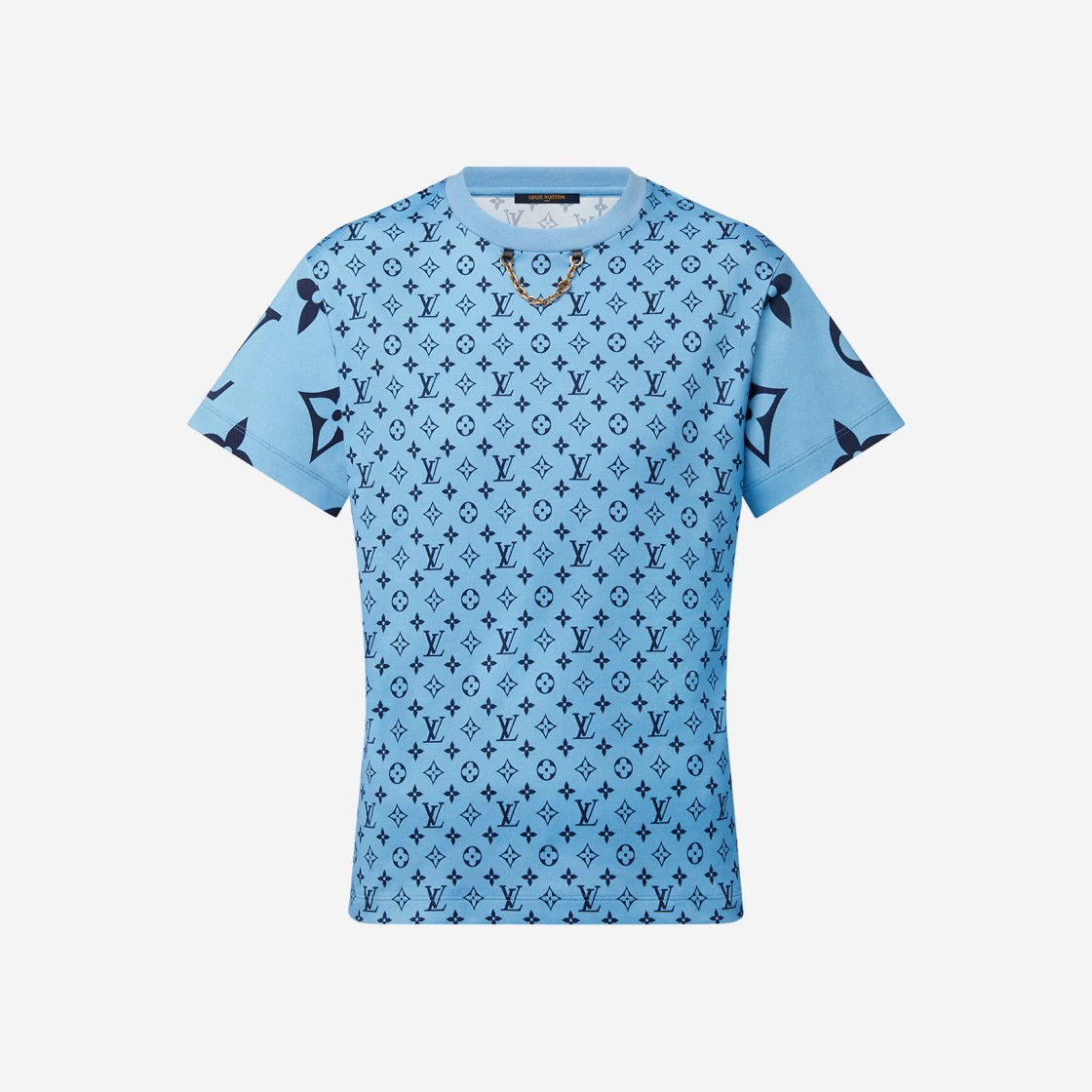 (W) Louis Vuitton Mixed Monogram T-Shirt Sky Blue 상세 이미지 1