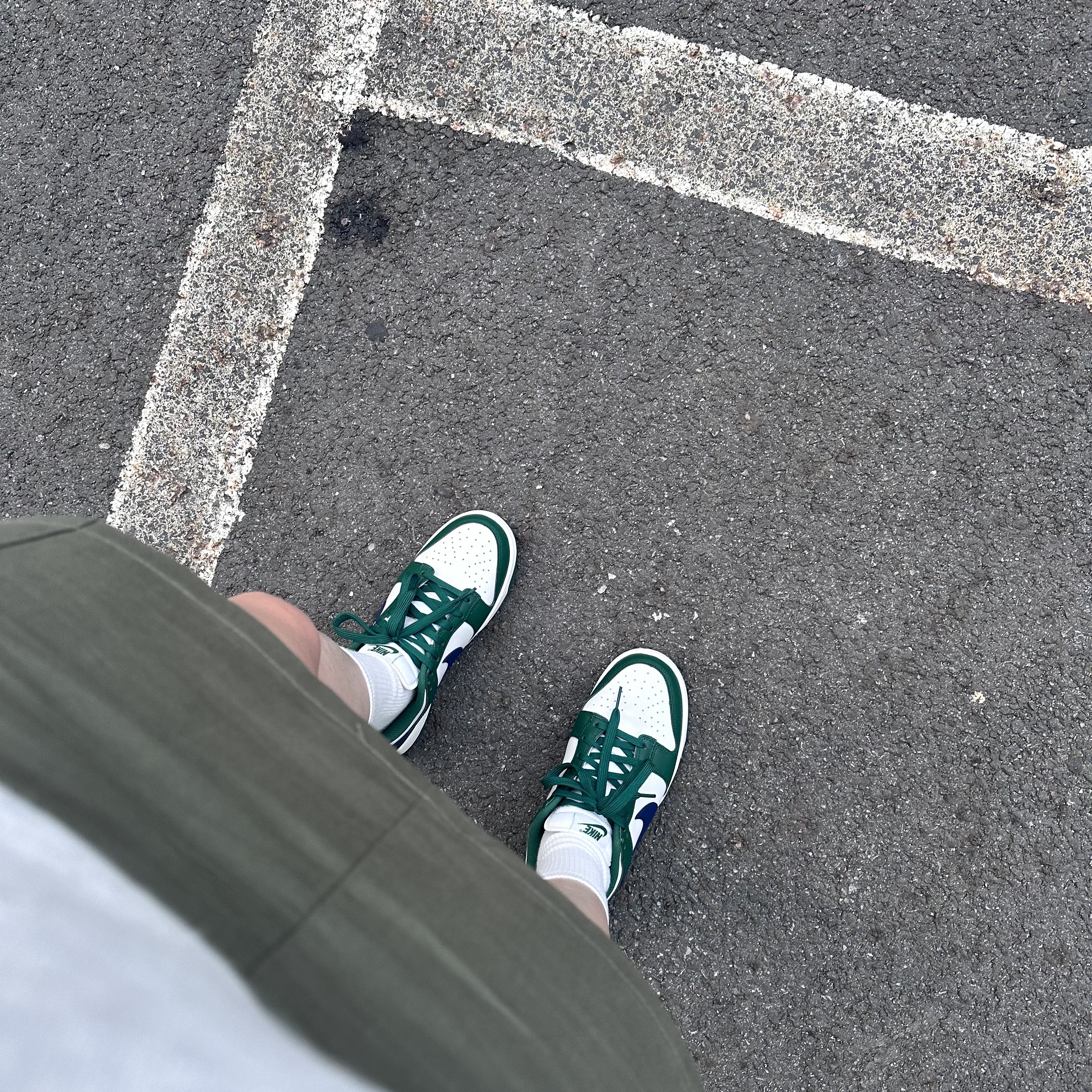 (W) Nike Dunk Low Gorge Green 착용 스타일