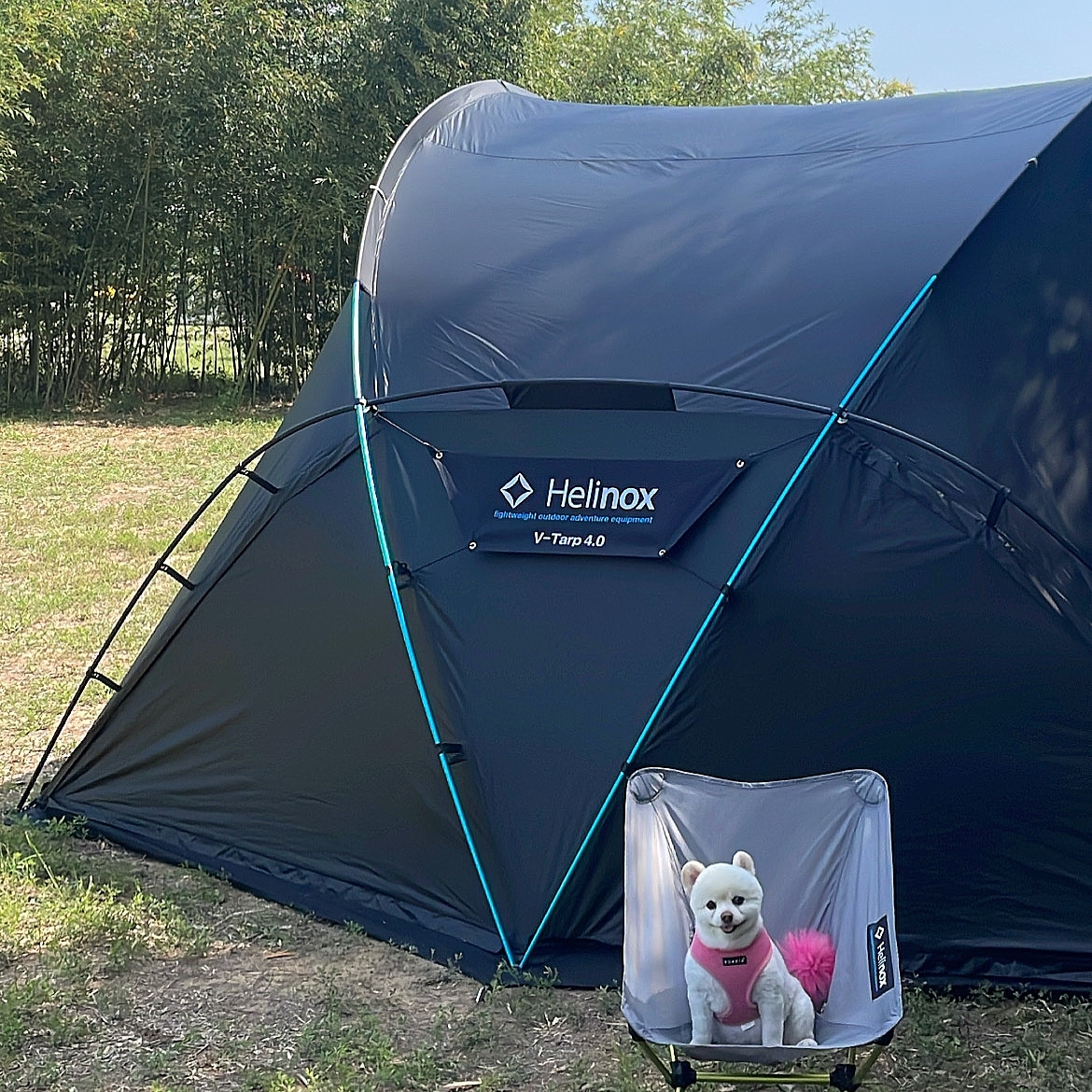 Helinox V-Tarp 4.0 Black 착용 스타일