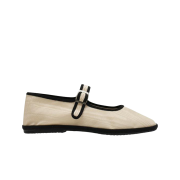 (W) Drogheria Crivellini Mary Jane Moire Cream Black