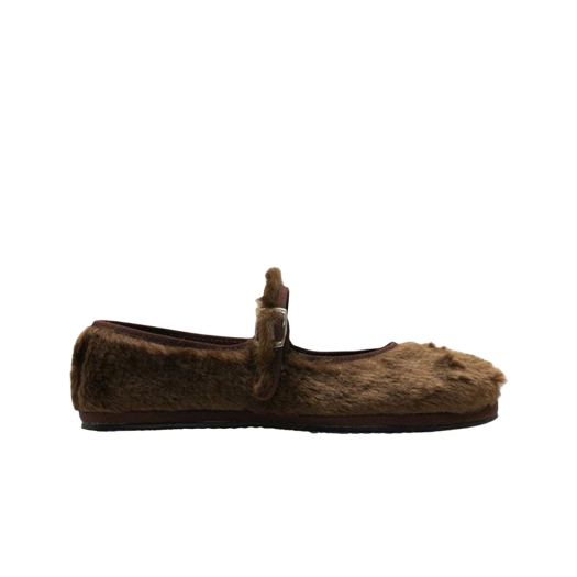 FTMJ-NY-TD-BRX (W) Drogheria Crivellini Tabi Mary Jane Nylon Teddy Brown