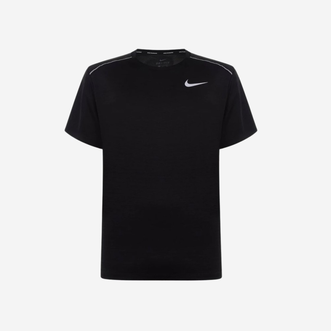 Nike Dri-Fit Miler Short Sleeve Running Top Black - Asia 상세 이미지 1