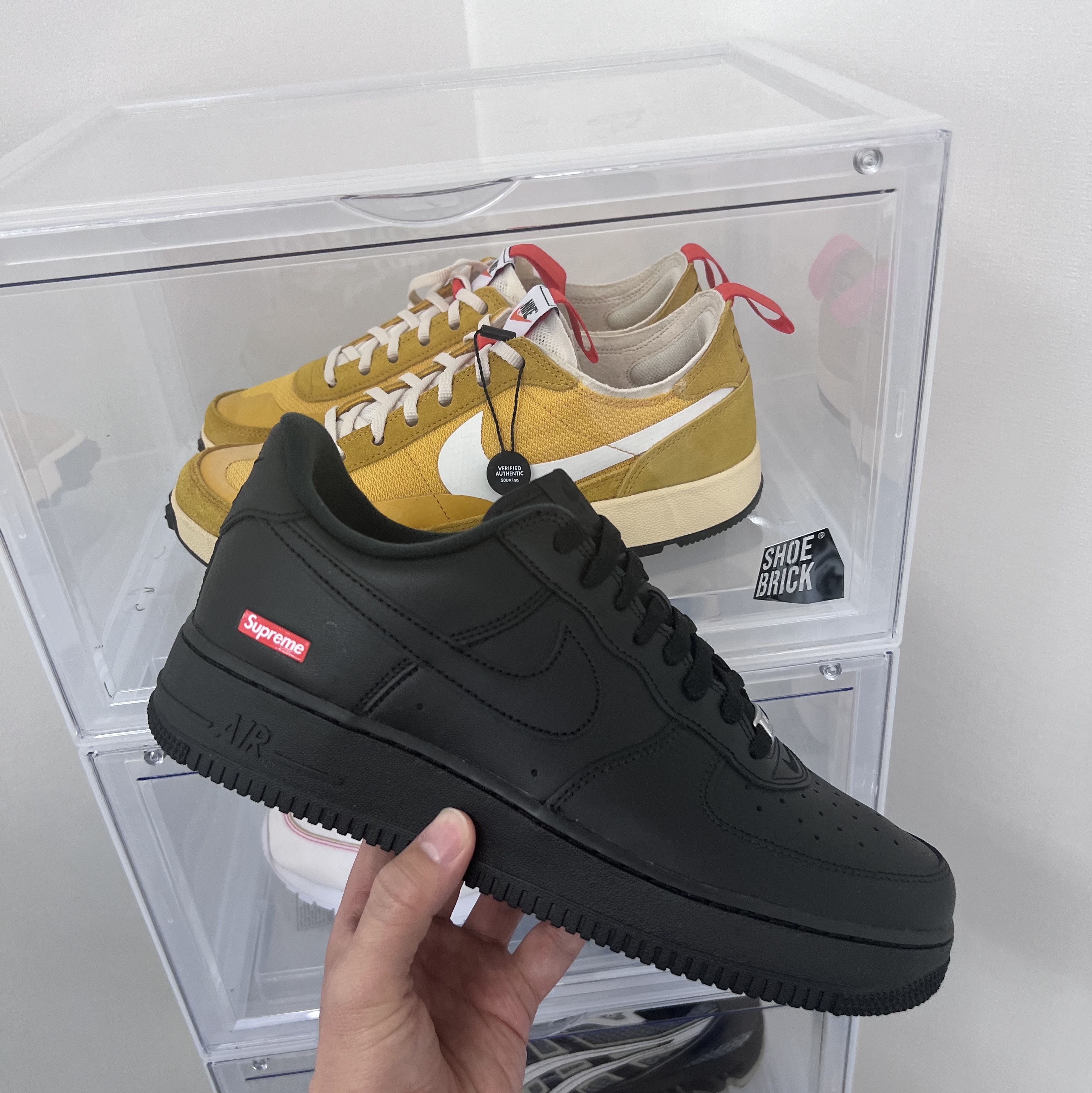 Nike x Supreme Air Force 1 Low Black, Nike x Tom Sachs General Purpose Shoe Archive 착용 스타일 - 3