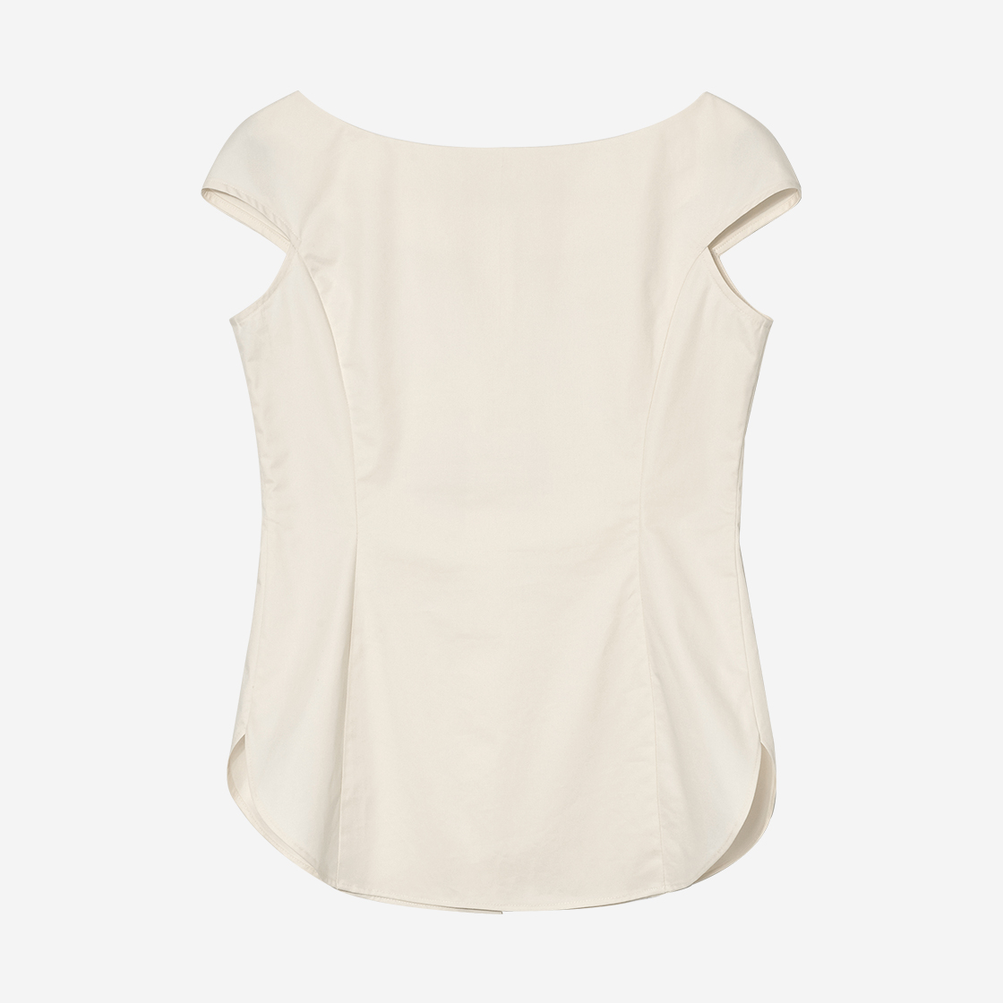 킨더살몬 우먼 보트넥 블라우스 크림(Kindersalmon Women Boat-Neck Blouse Cream) - 2