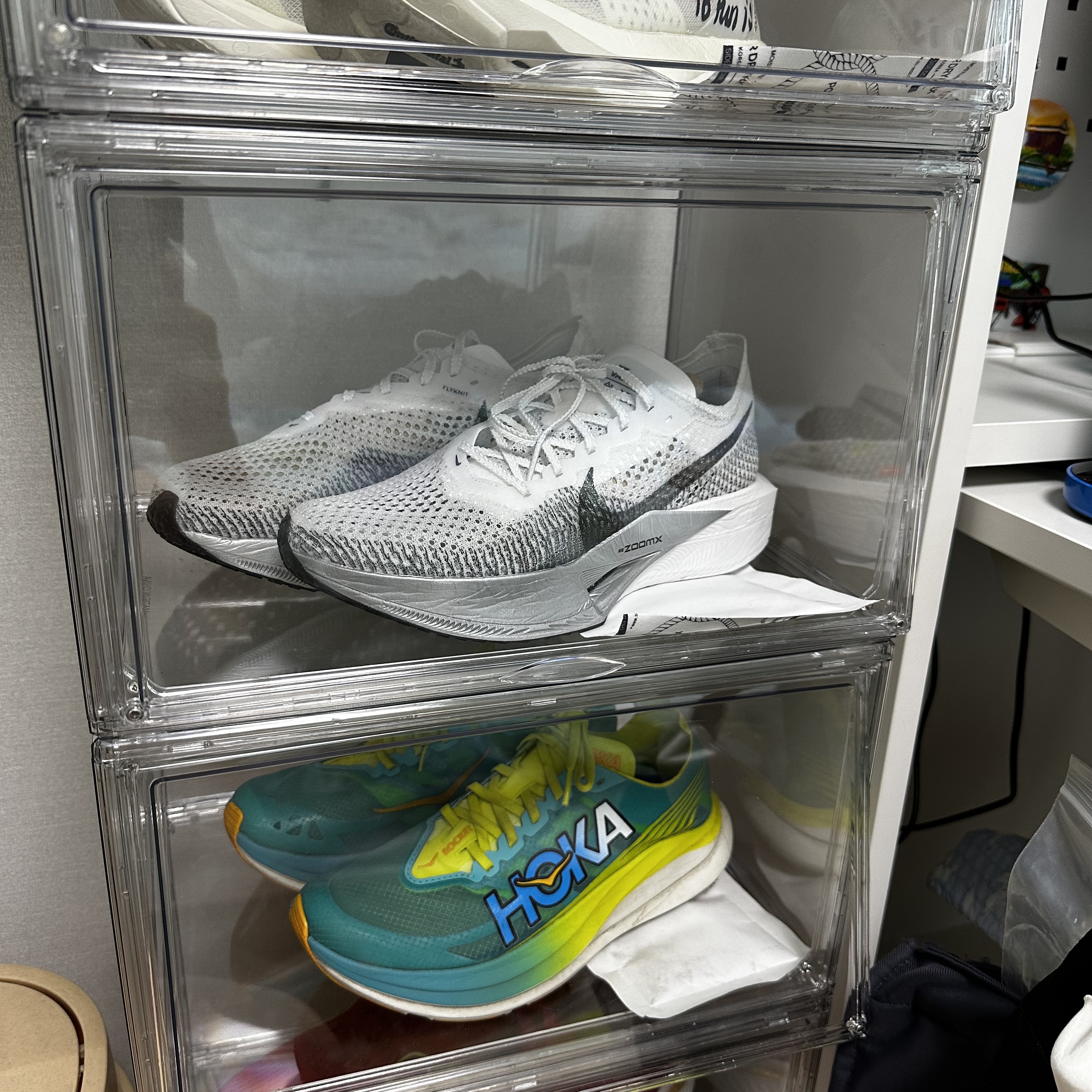 Nike ZoomX Vaporfly Next% 3 White Grey 착용 스타일 - 1