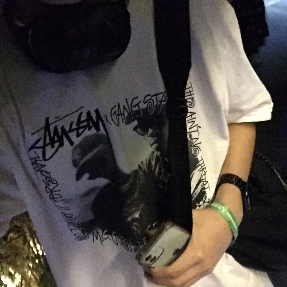 Stussy x Gang Starr Take It Personal T-Shirt White, Nike Dunk Low Retro PRM Halloween 착용 스타일 - 2