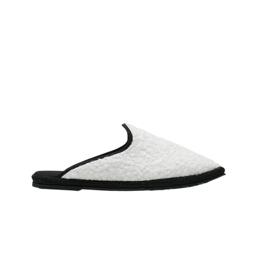 (W) Drogheria Crivellini Mule Astrakan White Black