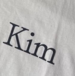 (W) Matin Kim Logo T-Shirt White 착용 스타일