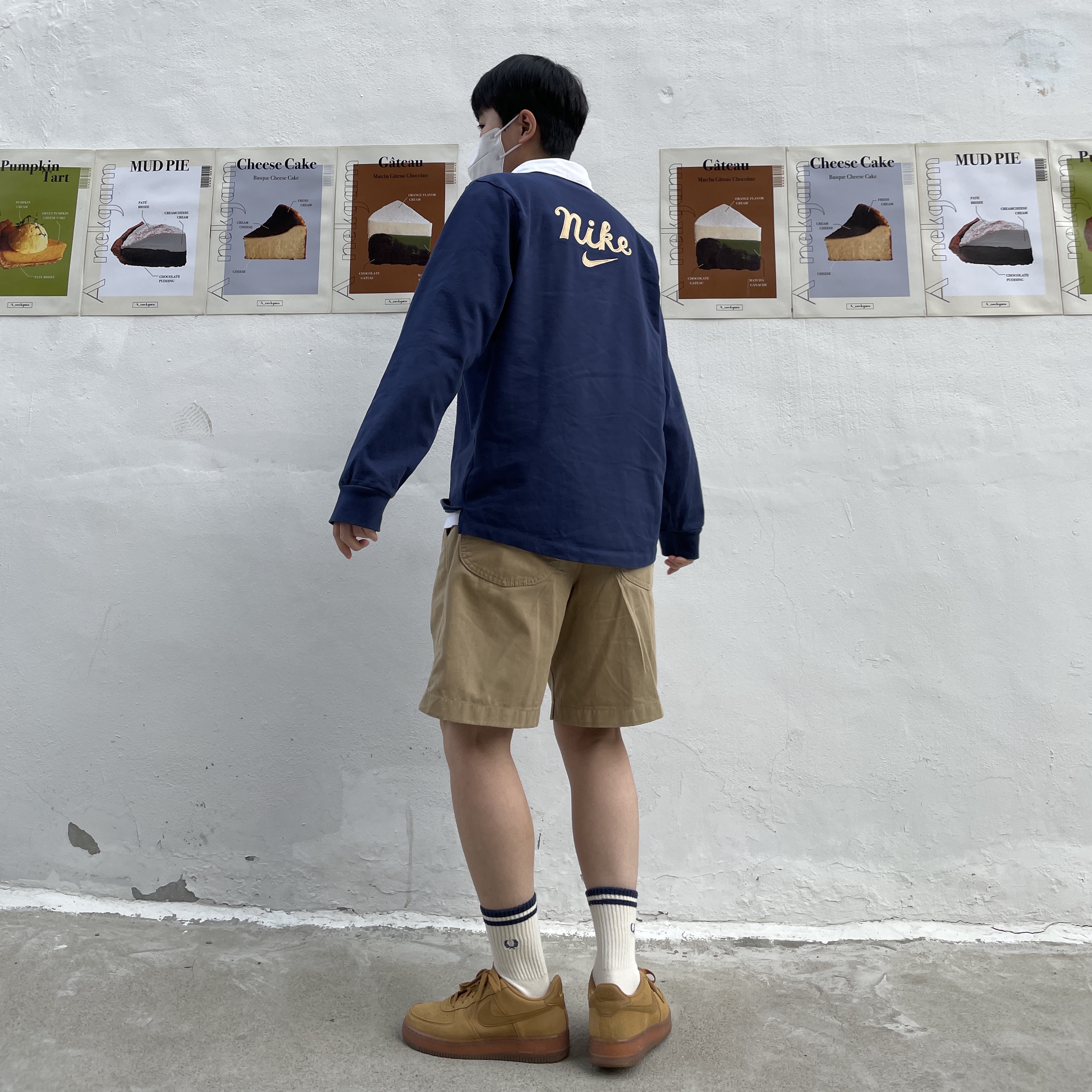 (GS) Nike Air Force 1 LV8 3 Wheat 착용 스타일