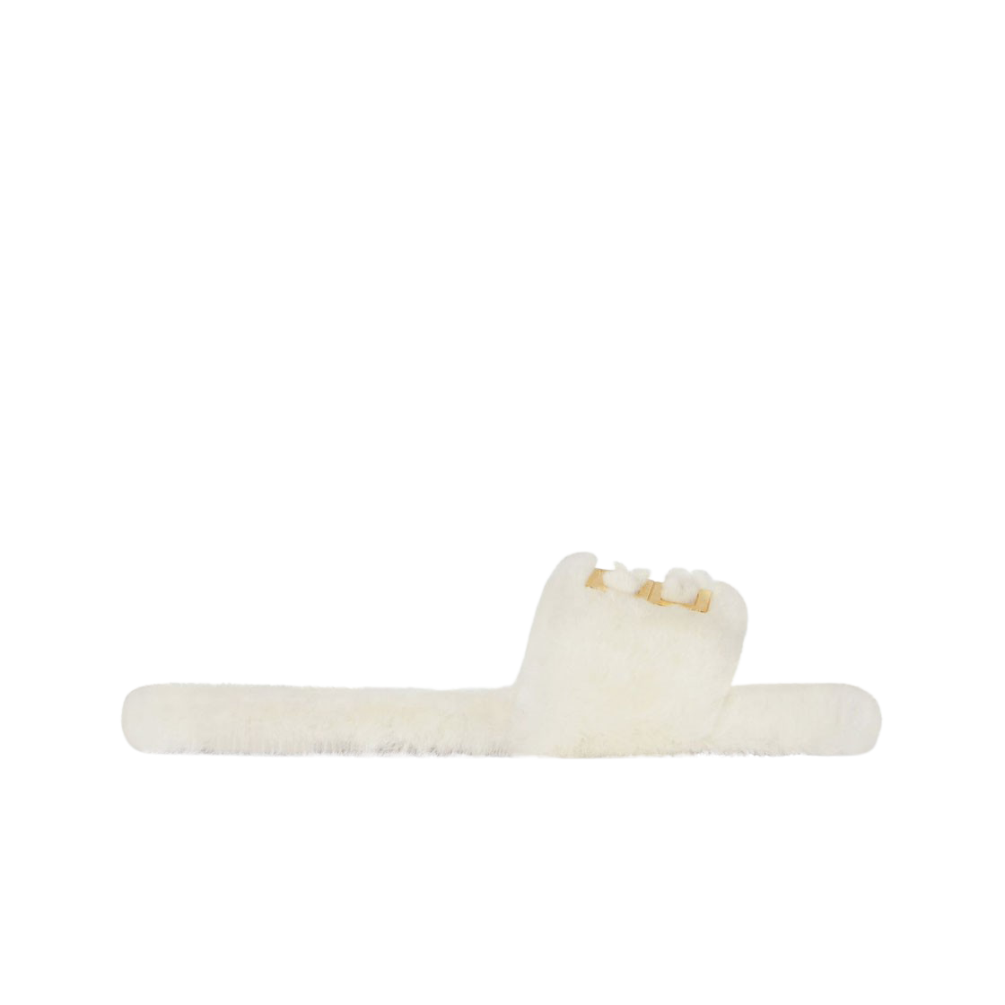 (W) 지방시 셔링 4G 플랫 뮬 아이보리((W) Givenchy 4G Flat Mule in Shearling Ivory)
