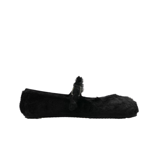 FTMJ-NY-TD-BLX (W) Drogheria Crivellini Tabi Mary Jane Nylon Teddy Black