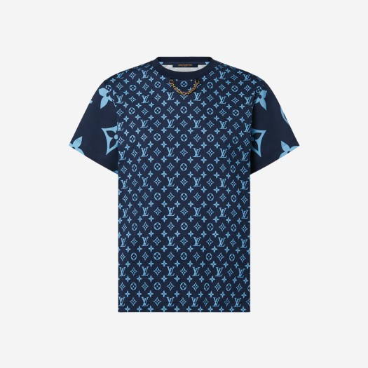 (W) 루이비통 믹스드 모노그램 티셔츠 마린 블루