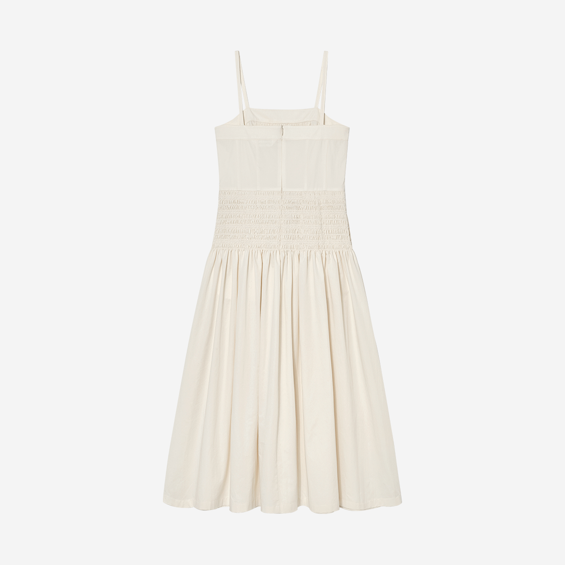 킨더살몬 우먼 스모킹 셔링 드레스 크림(Kindersalmon Women Smocking Shirring Dress Cream) - 2