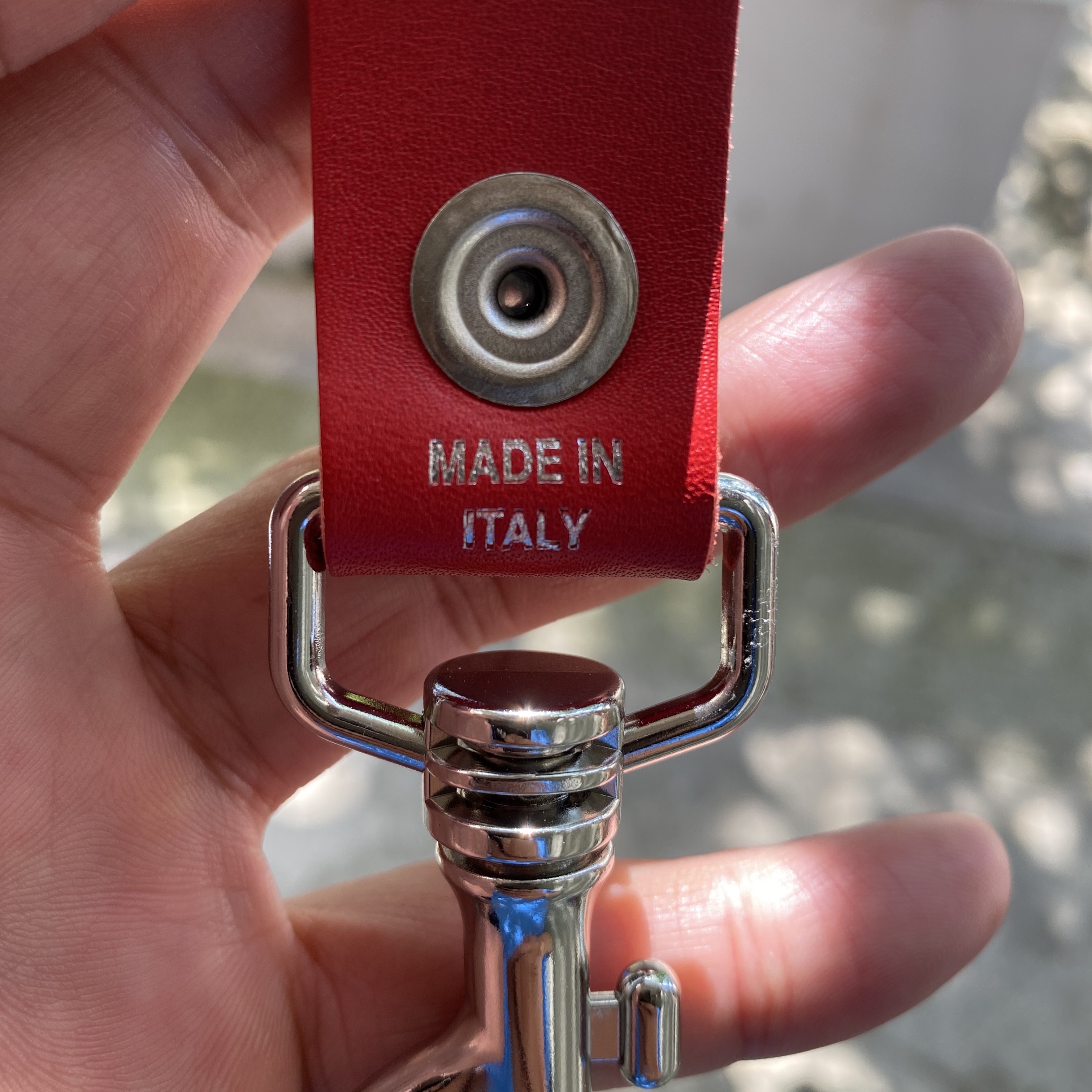 Supreme Leather Key Loop Red - 21SS 착용 스타일 - 2