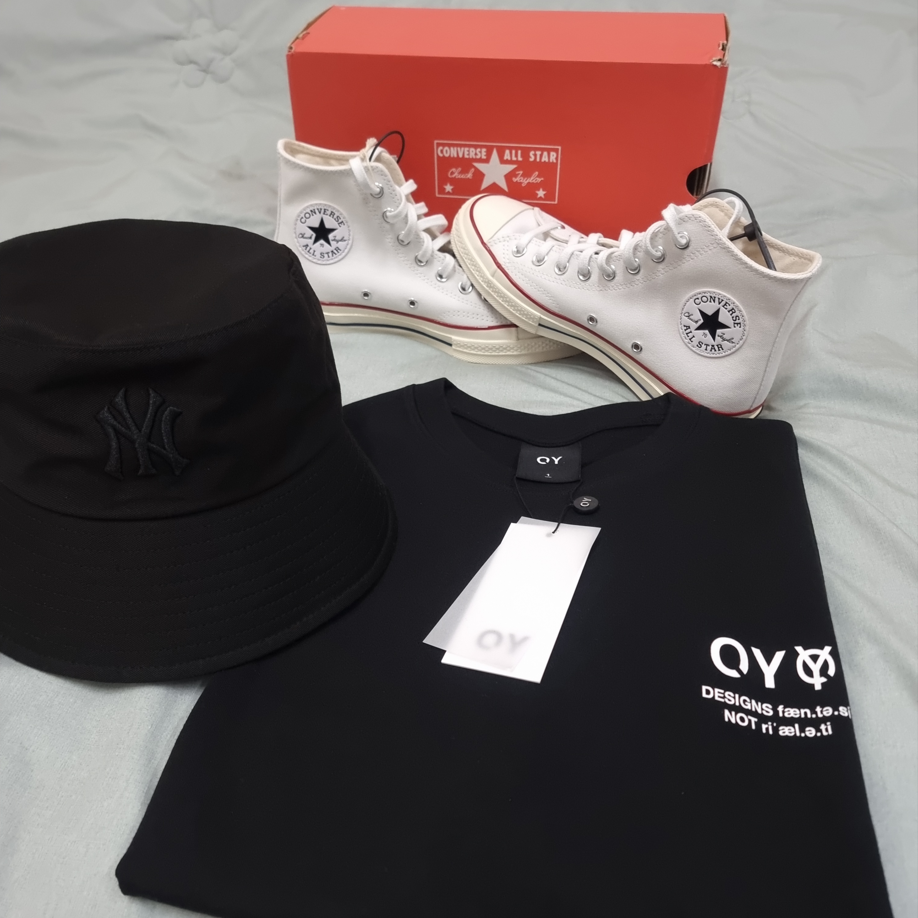 Converse Chuck 70 High Vintage Canvas White 착용 스타일
