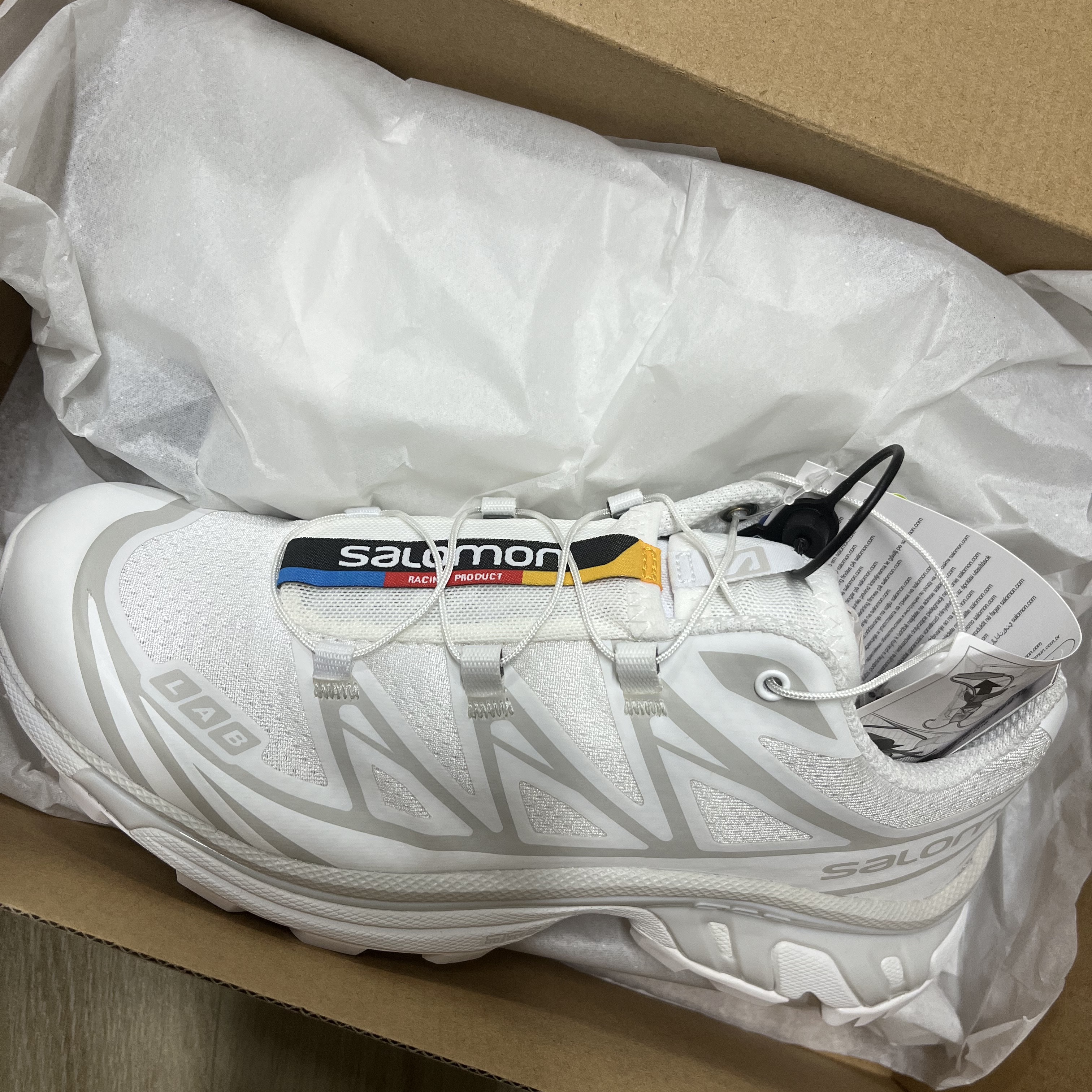 살로몬 XT-6 ADV 화이트 착용 스타일 - 1