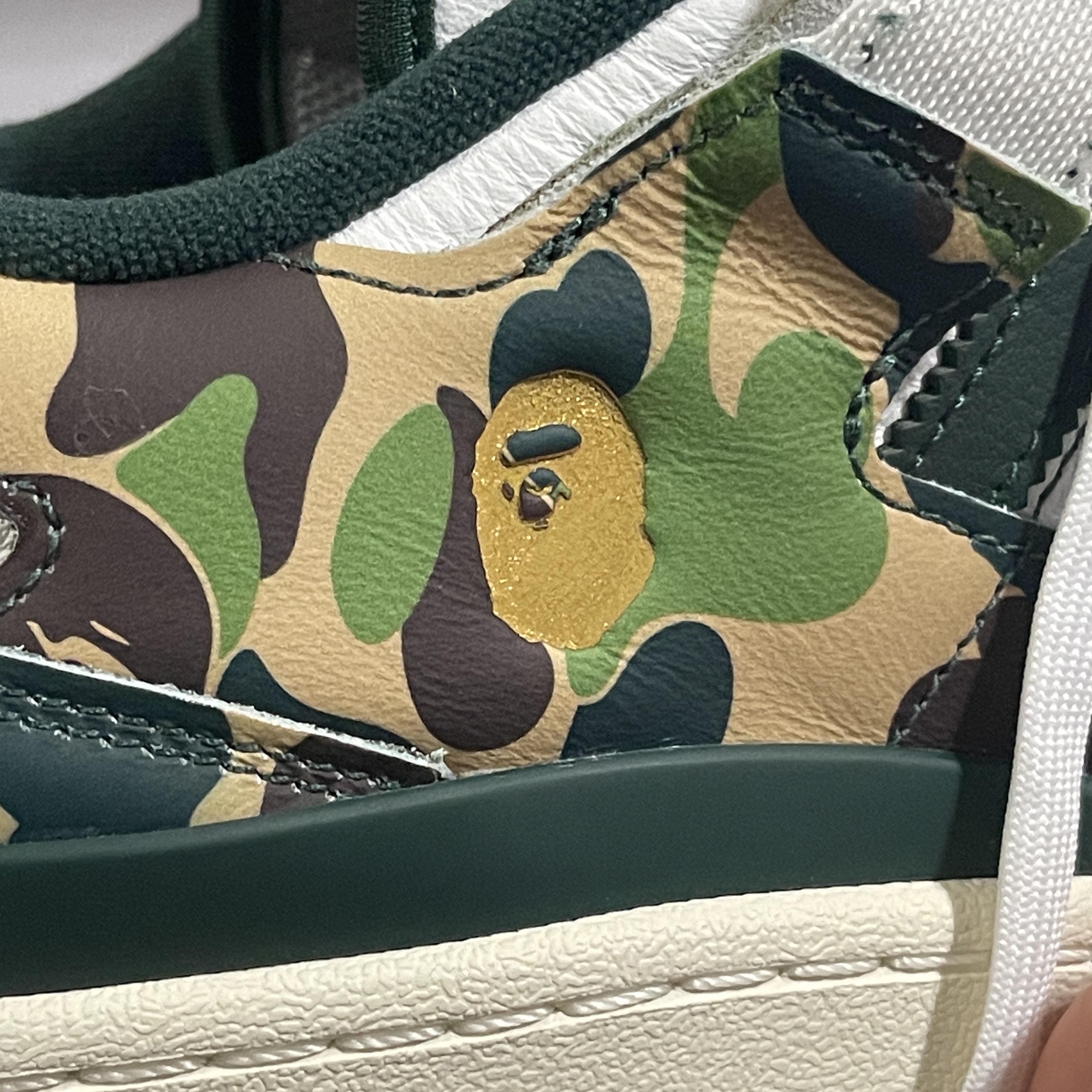 Adidas x BAPE Forum 84 Low Green Camo 착용 스타일 - 5