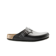 Birkenstock Boston Super Grip Leather Black - Regular