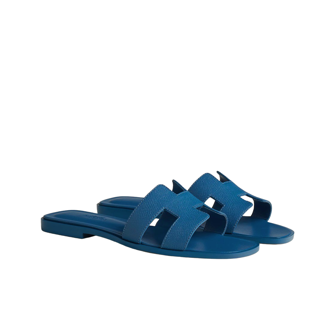 (W) 에르메스 오란 샌들 앱송 & 블루 블루에((W) Hermes Oran Sandal Epsom & Bleu Bleuet) - 2
