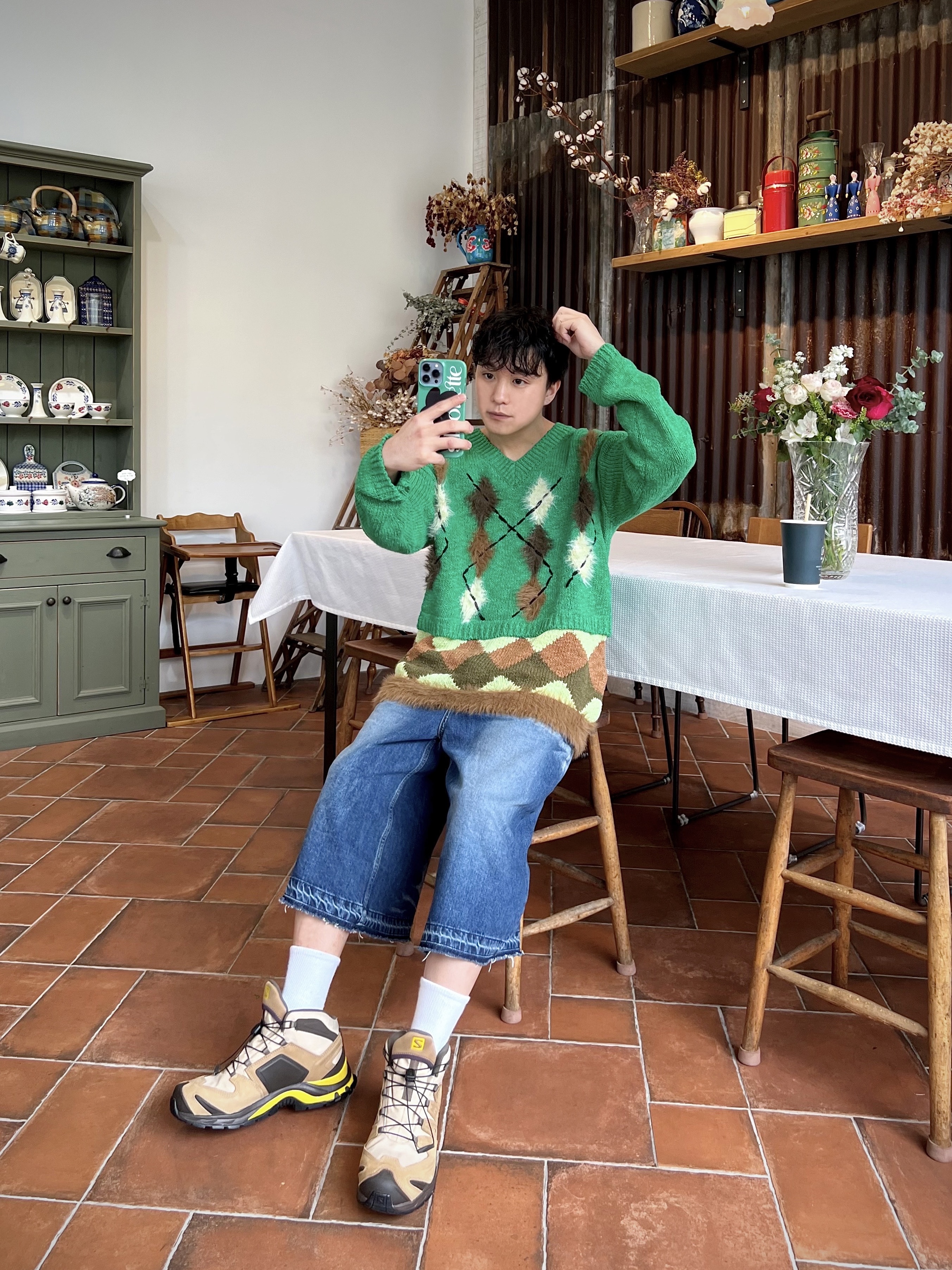 Salomon x Better Gift Shop XA Pro 3D Mid Gore-Tex Safari 착용 스타일 - 1