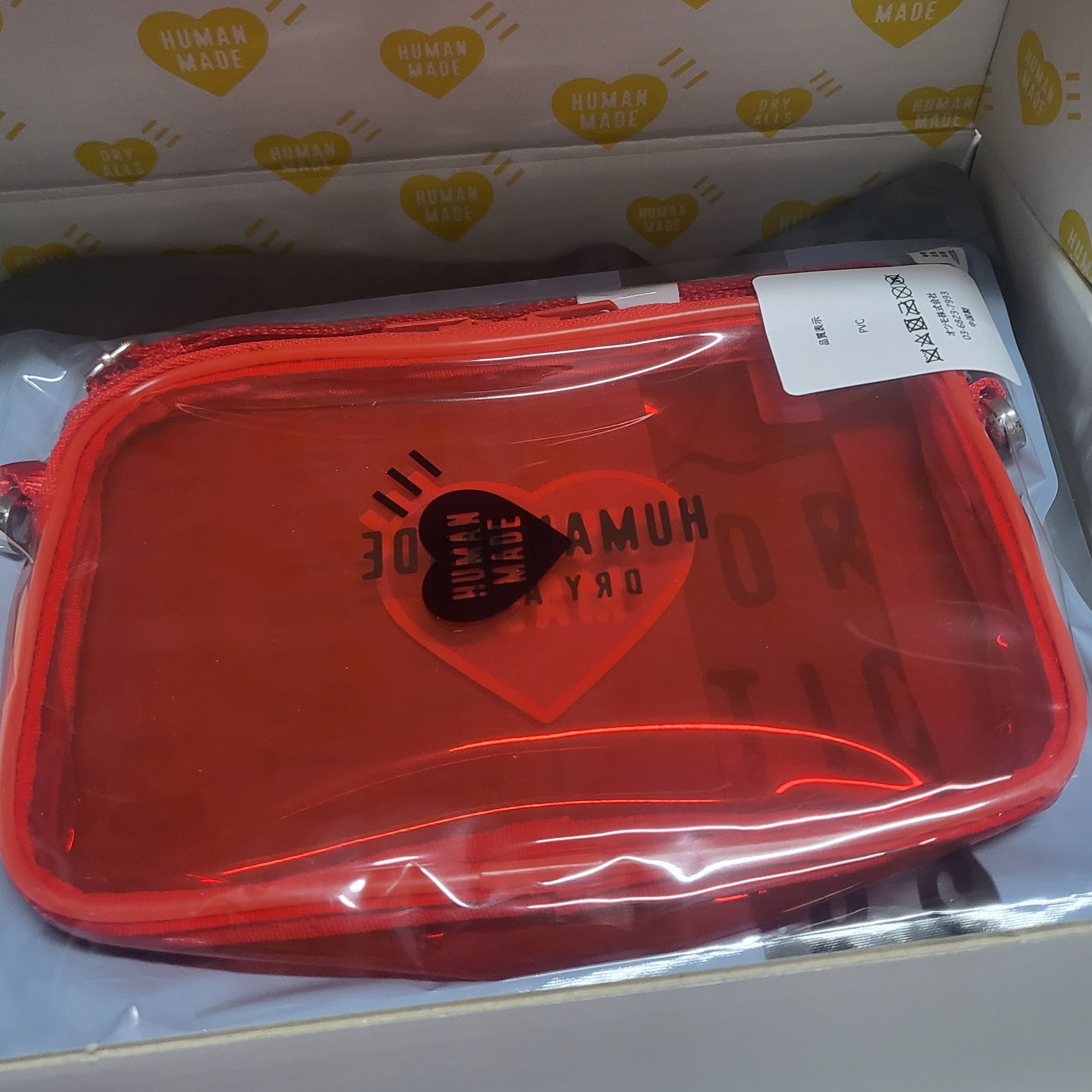 Human Made PVC Pouch Medium Red 착용 스타일 - 2