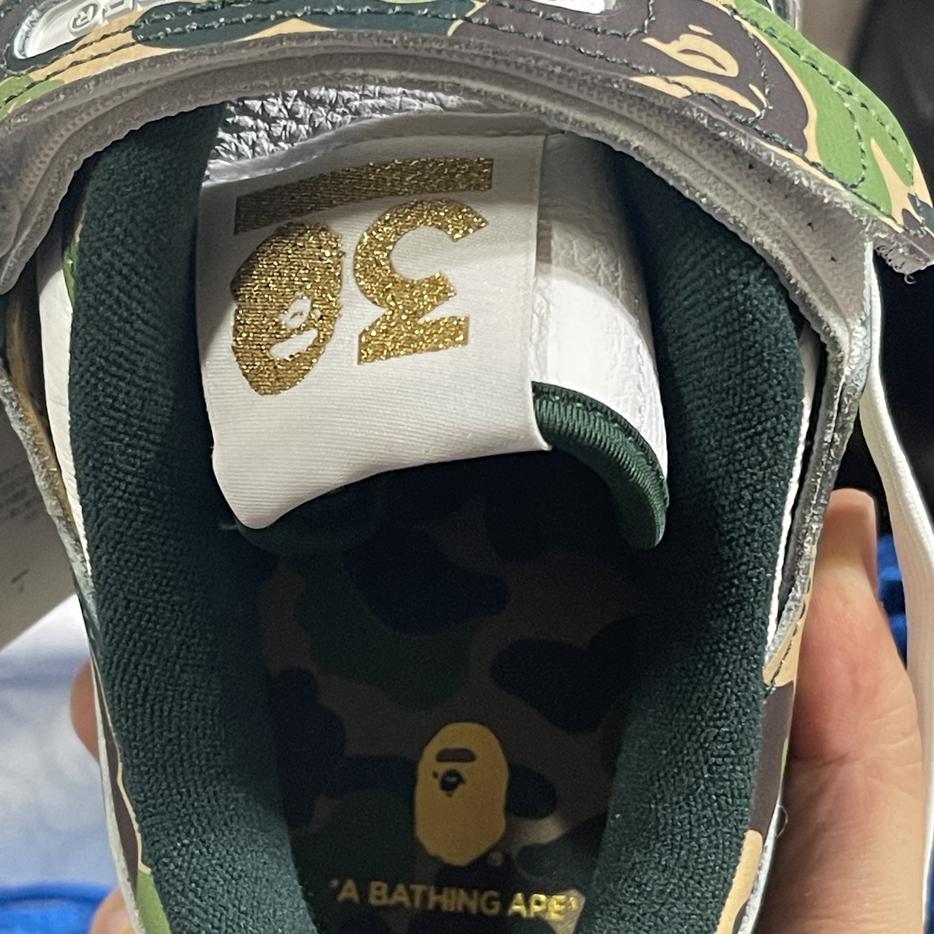 Adidas x BAPE Forum 84 Low Green Camo 착용 스타일 - 4