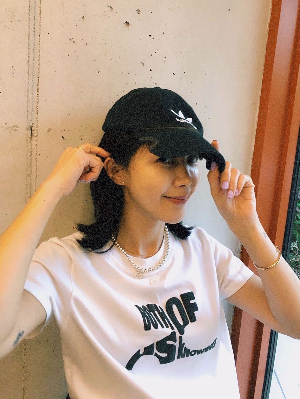 (W) Courreges Both Of Us Knowing T-Shirt White 착용 스타일