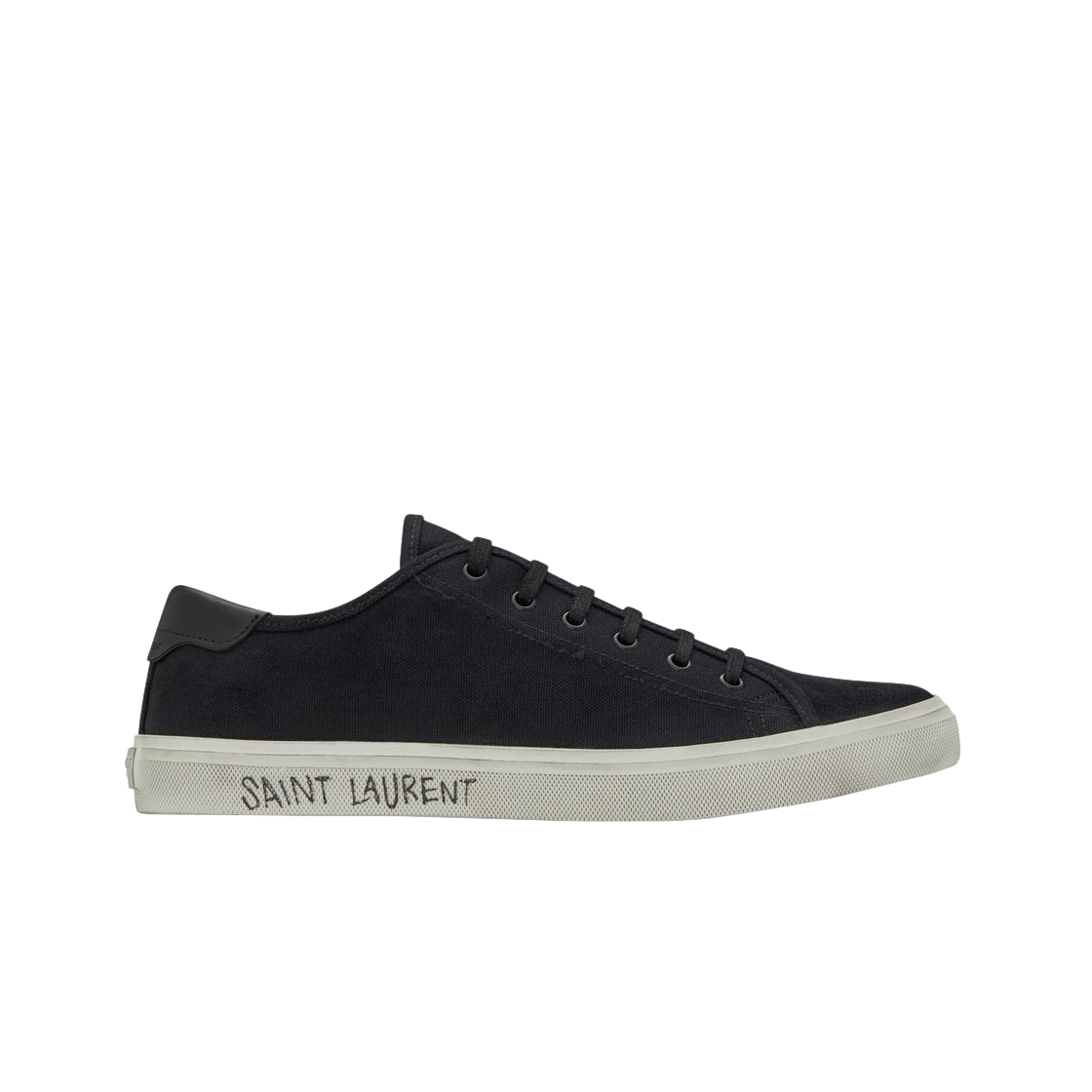 생로랑 캔버스 스무스 레더 말리부 스니커즈 블랙(Saint Laurent Malibu Sneakers in Canvas and Smooth Leather Black)