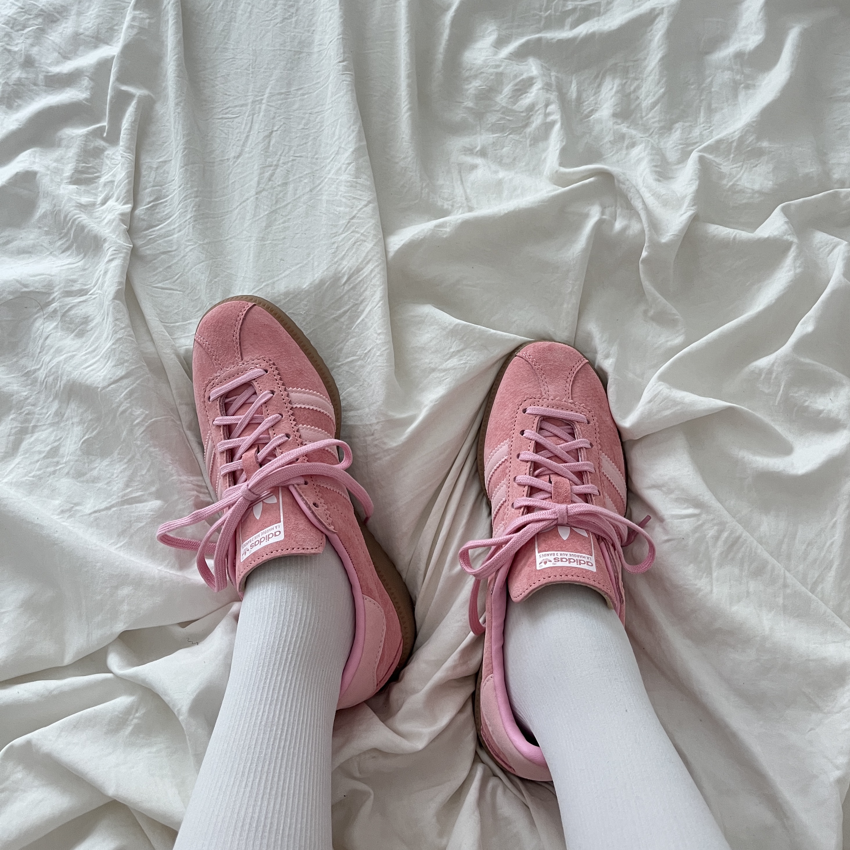 Adidas Bermuda Glow Pink 착용 스타일 - 1