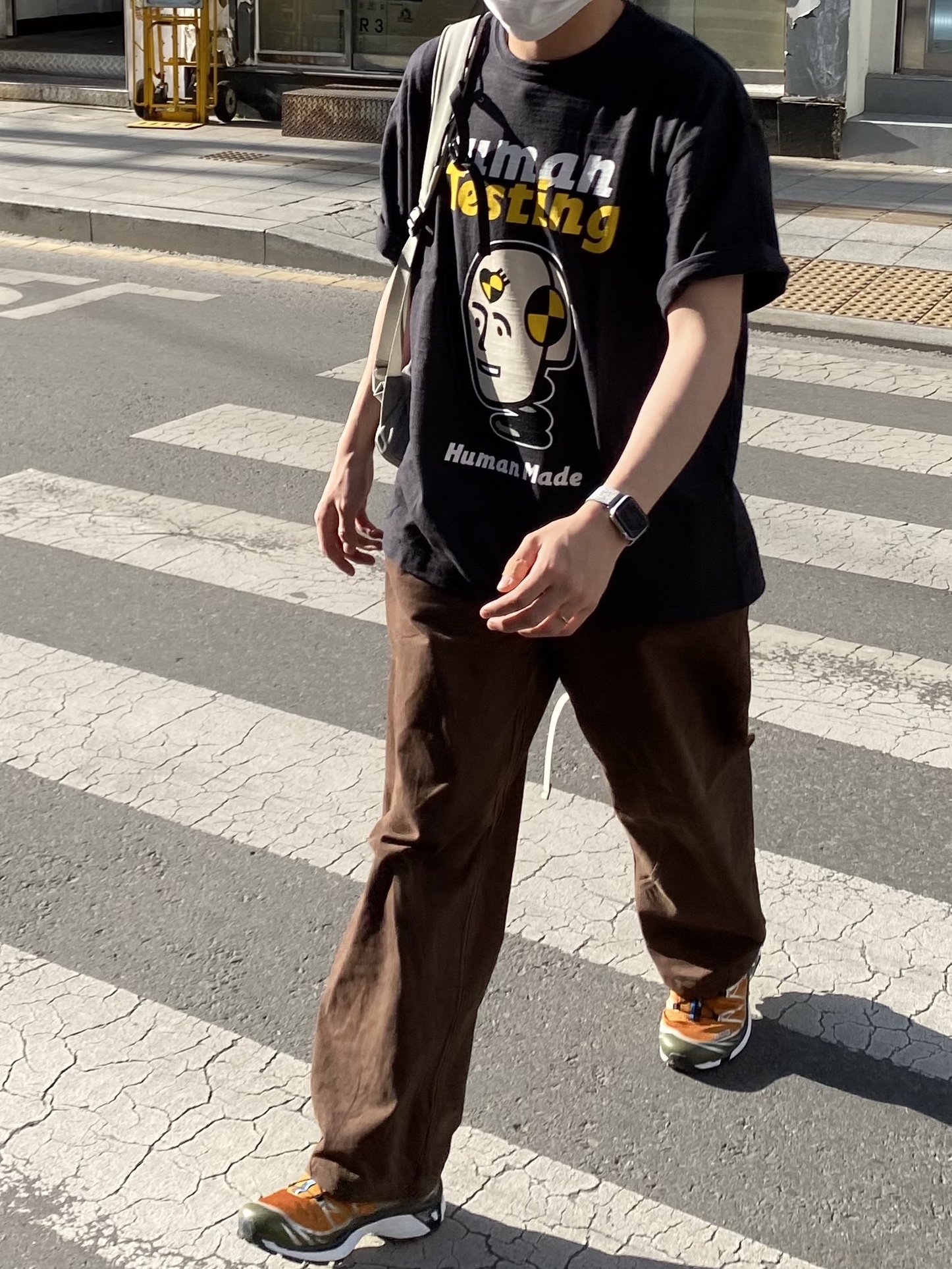 Human Made x A$AP Rocky Human Testing T-Shirt Black, Salomon x And Wander XT-6 Golden Oak 착용 스타일