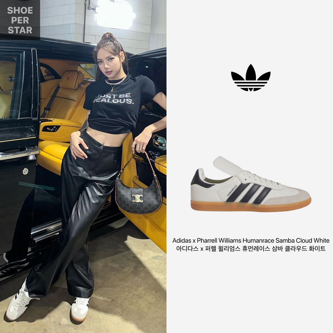 Adidas x Pharrell Williams Humanrace Samba Cloud White Night Grey 착용 스타일 - 1