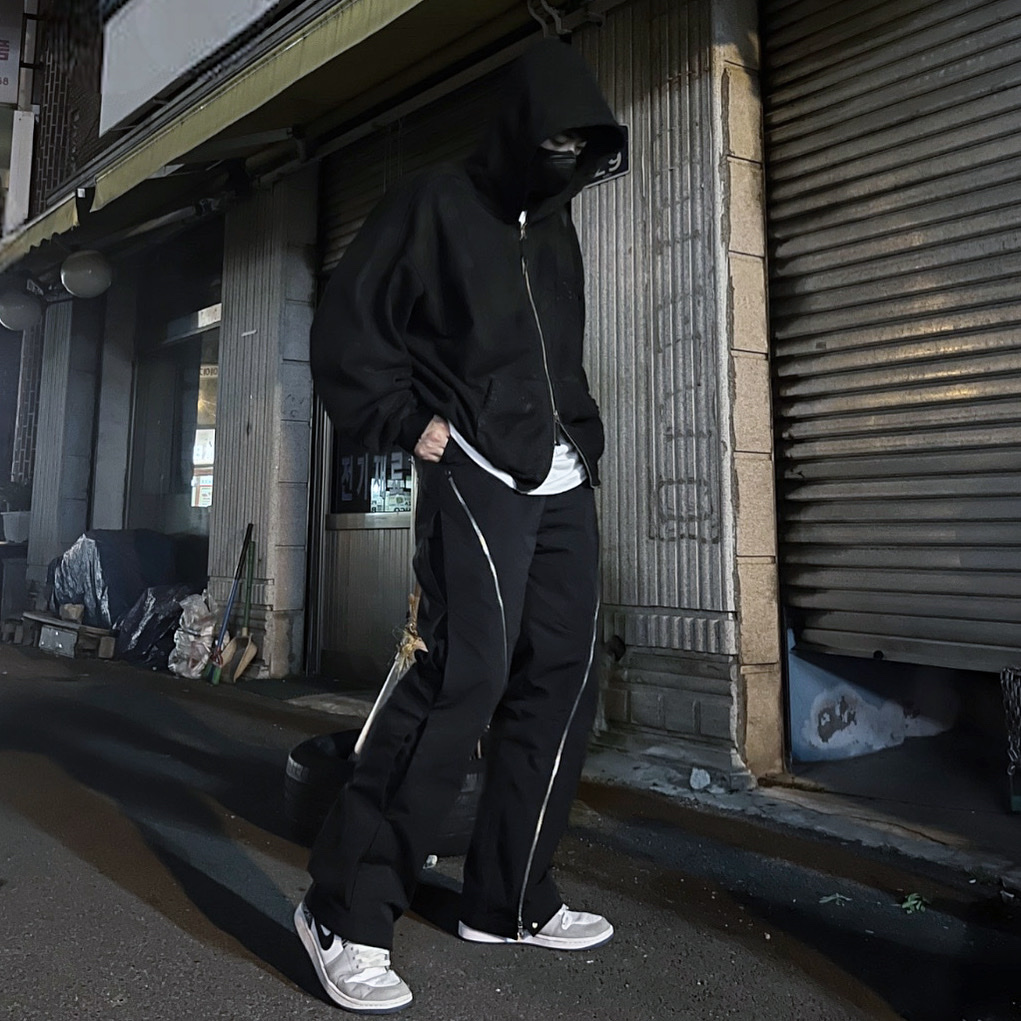 [KREAM 단독] AOP Kukano Shell Pants Black, Undermycar Soundwave Dirty Coated Hood Zip-Up Jacaranda - 23SS 착용 스타일