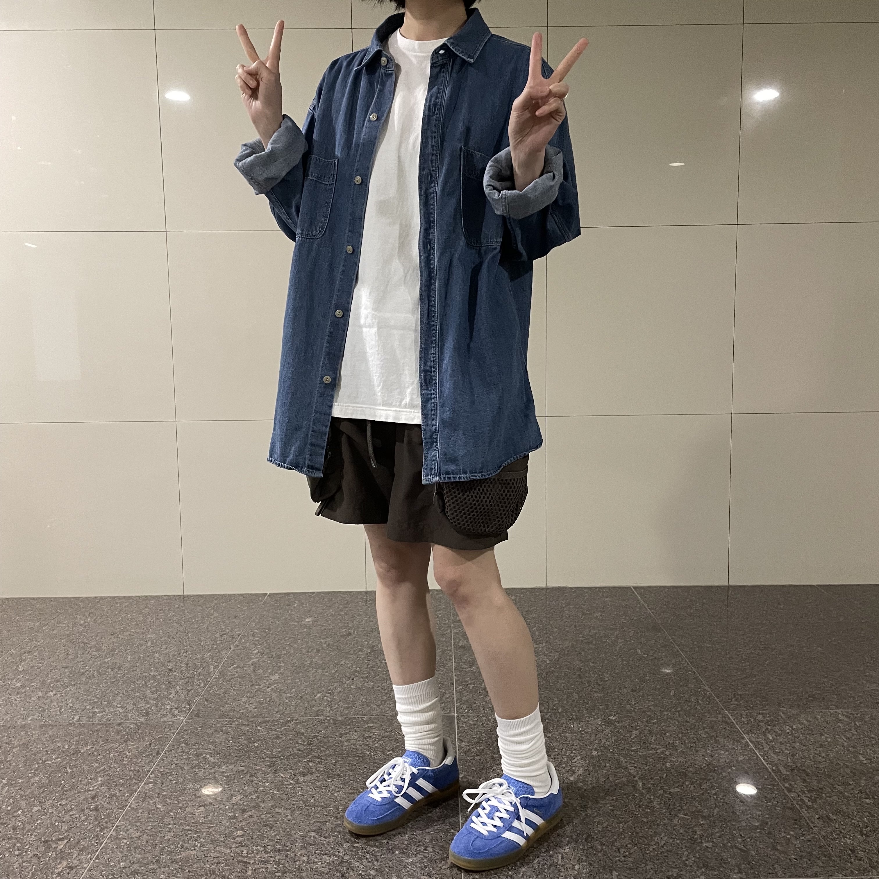 Nike ACG Snowgrass Cargo Shorts Velvet Brown - Asia, (W) Adidas Gazelle Indoor Blue Fusion Cloud White 착용 스타일