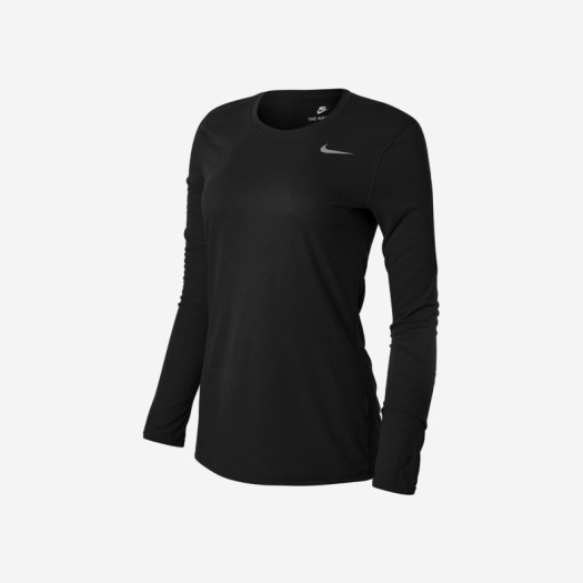 (W) 나이키 레전드 롱슬리브 트레이닝 티셔츠 블랙
