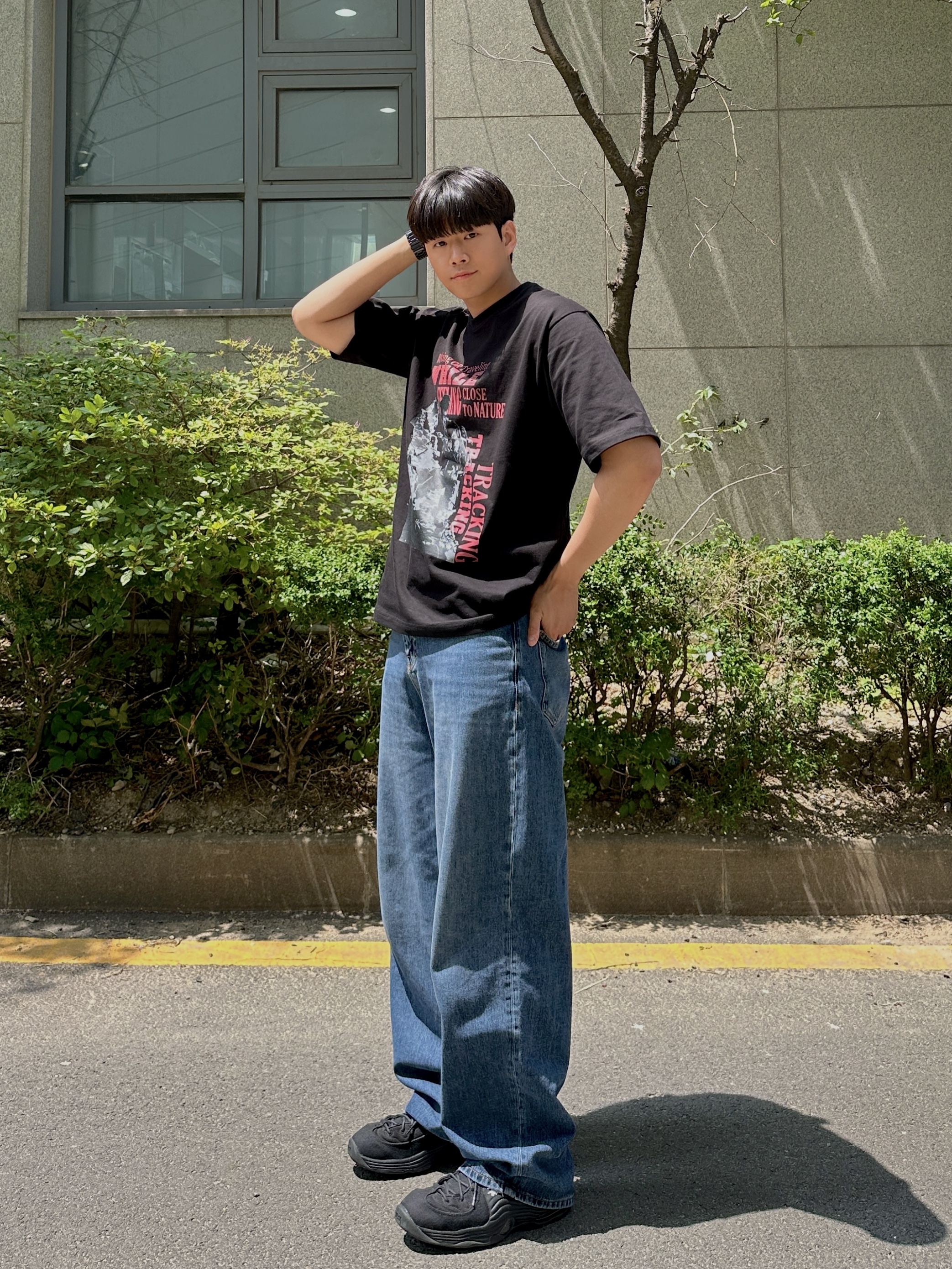 Nike x Stussy Air Penny II Black 착용 스타일 - 1