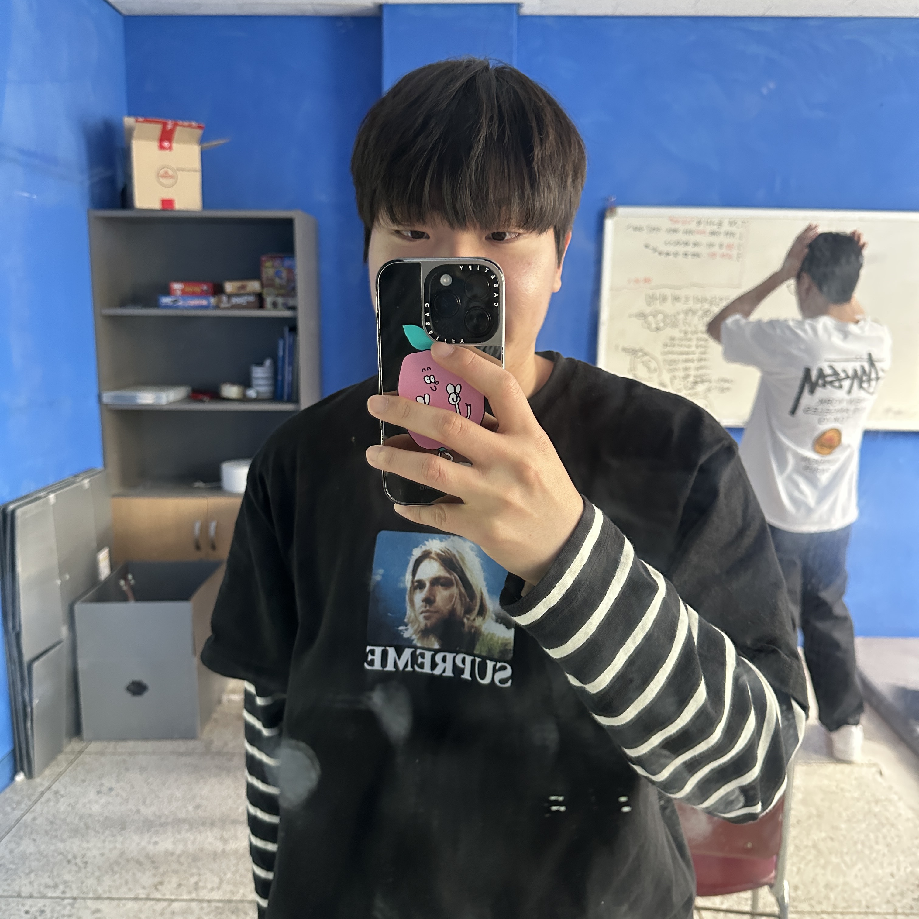 Supreme Kurt Cobain T-Shirt Black - 23SS 착용 스타일