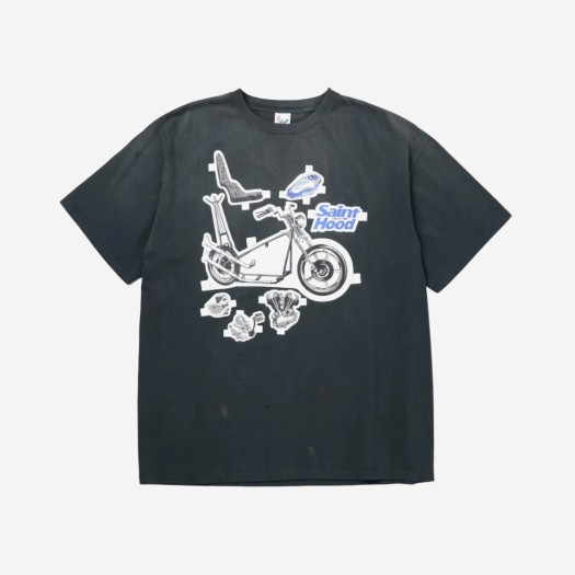 네이버후드 x 세인트 마이클 STHD 숏슬리브 티셔츠 빈티지 블랙