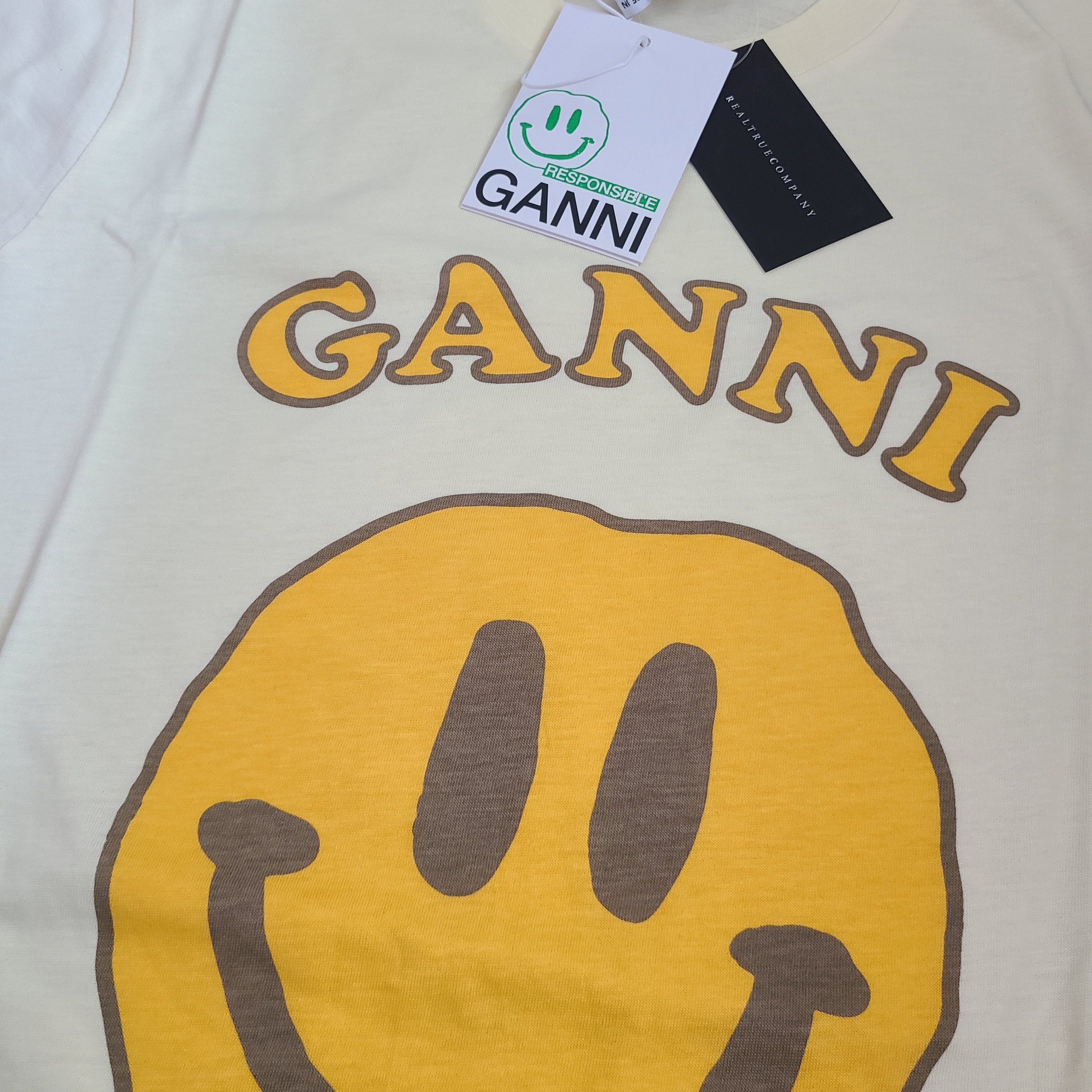 (W) Ganni Logo T-Shirt Flan 착용 스타일