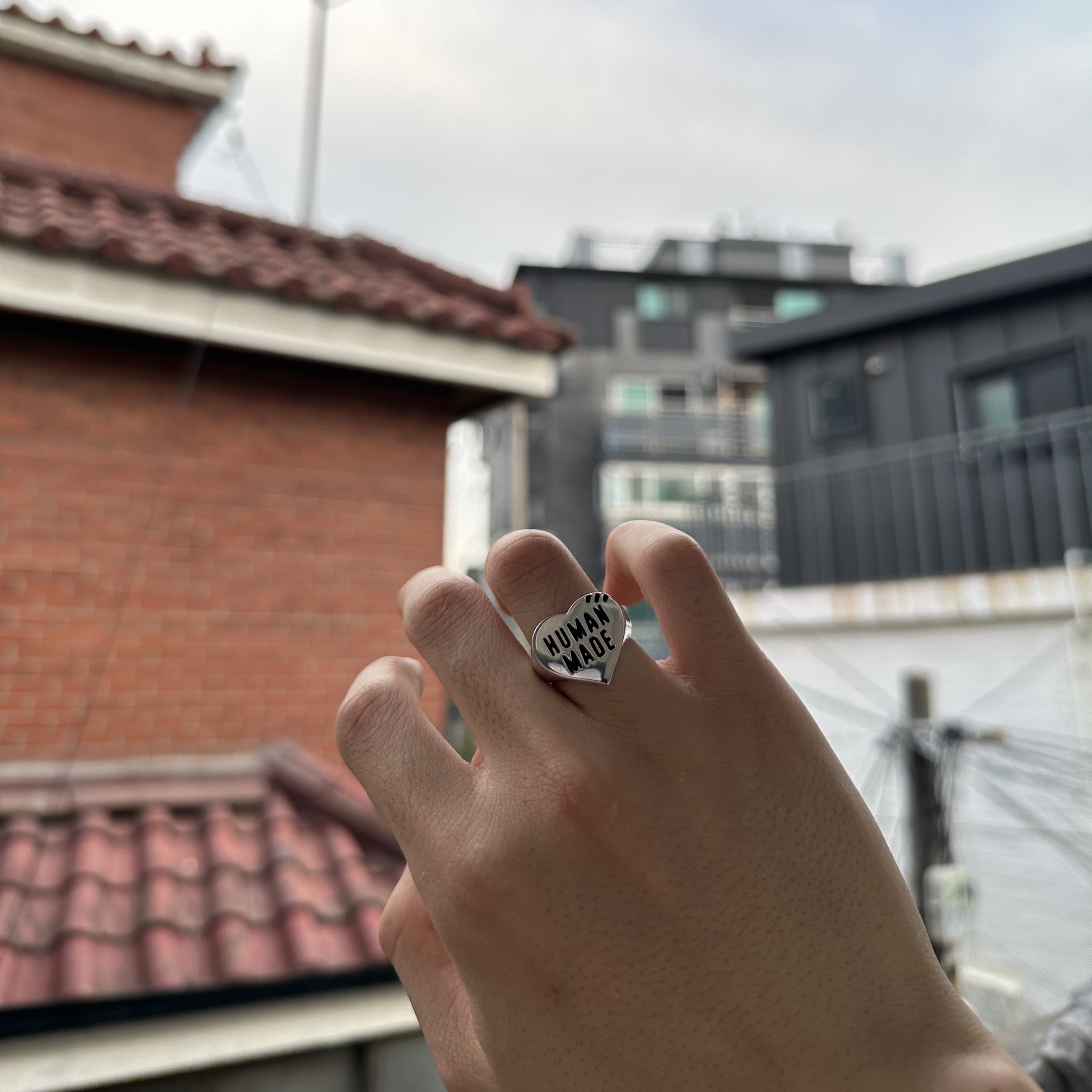 Human Made Heart Silver Ring Silver 착용 스타일 - 1