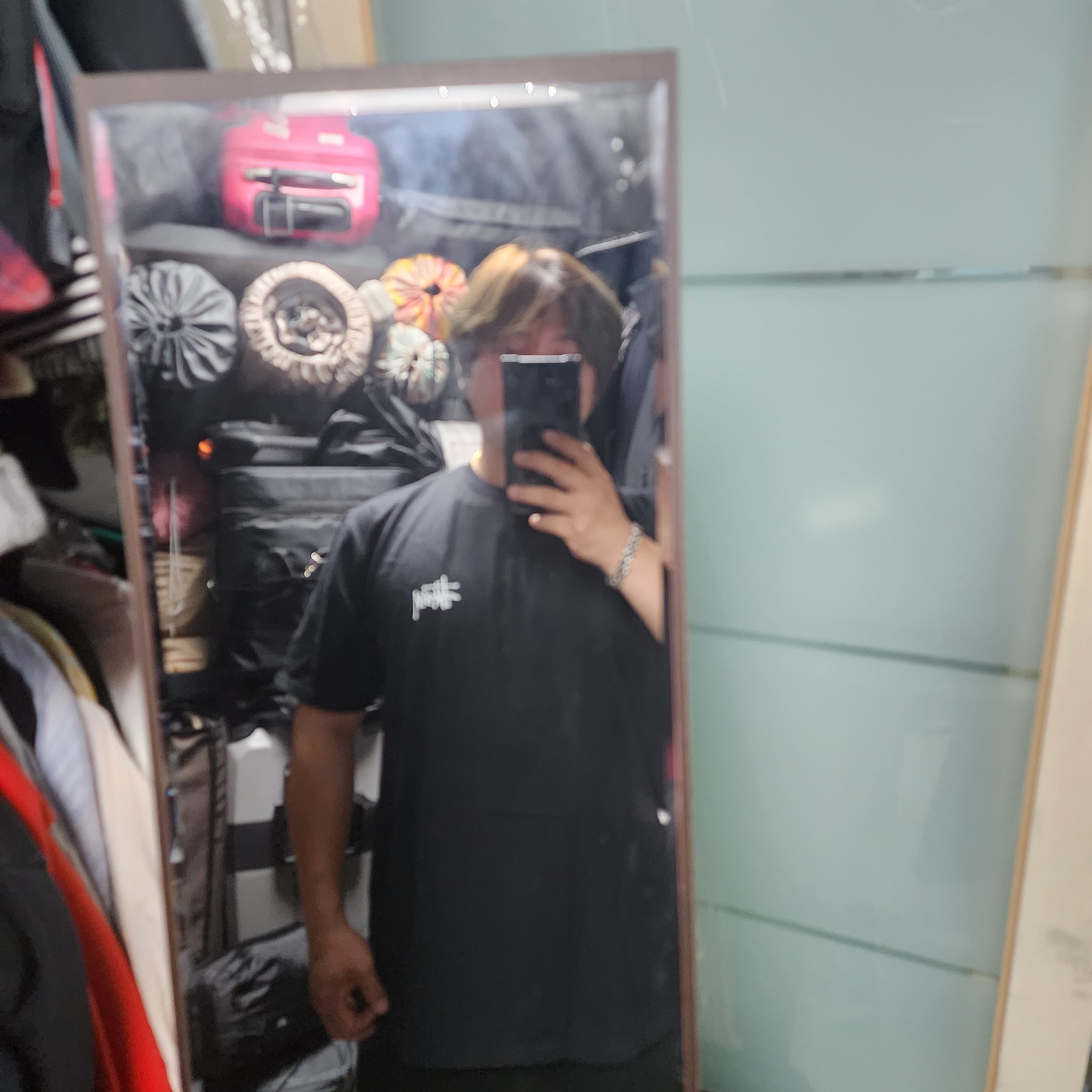 Stussy Melted T-Shirt Black 착용 스타일 - 4
