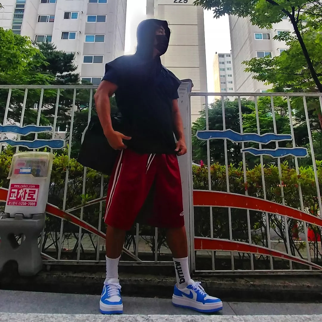 (W) Jordan 1 Elevate Low SE University Blue 착용 스타일 - 4