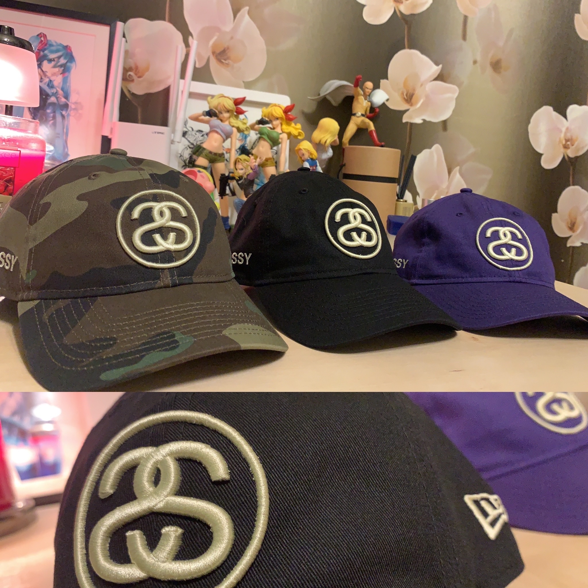 Stussy SS Link 9Twenty Cap Black, Stussy SS Link 9Twenty Cap Woodland Camo 착용 스타일 - 1