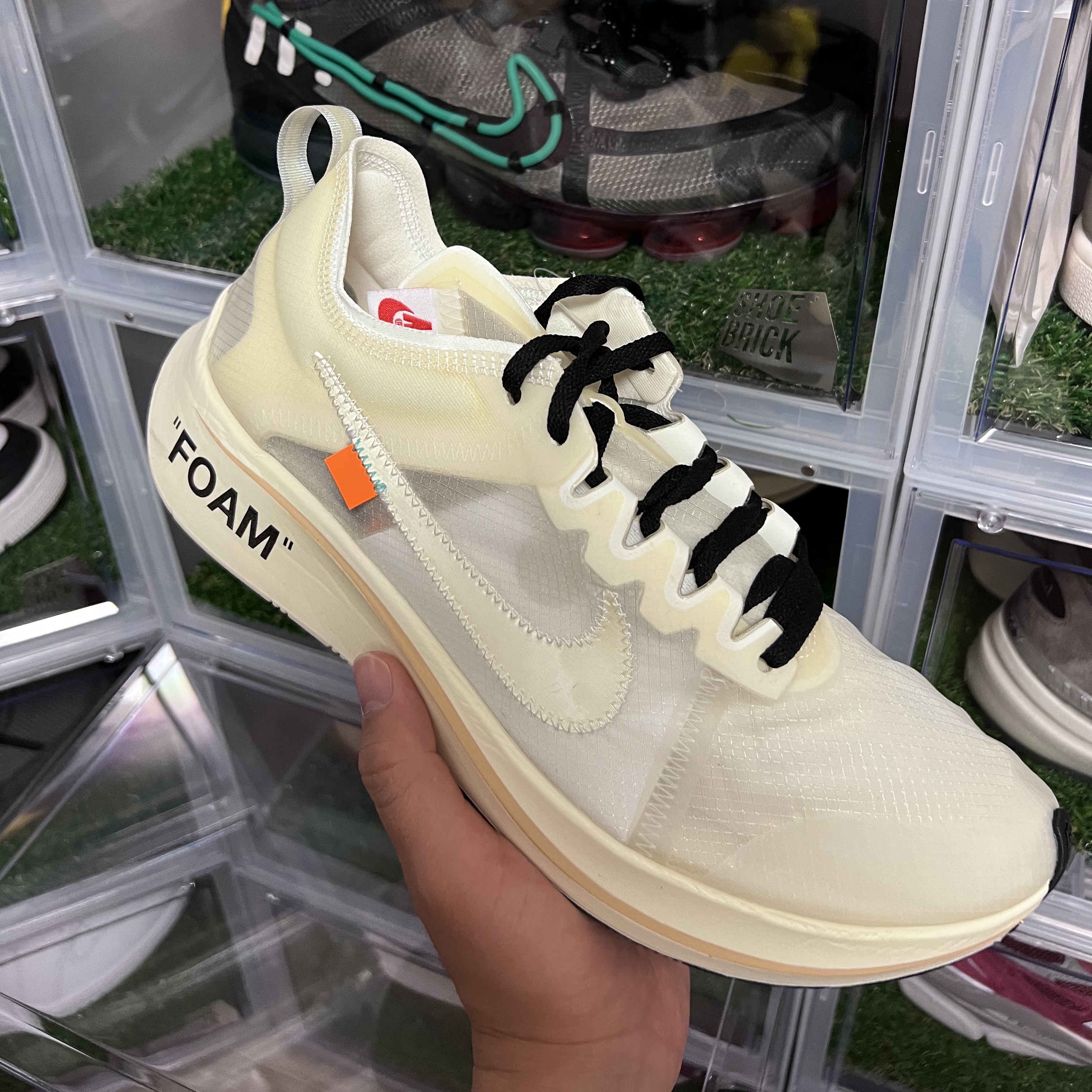 Nike x Off-White Zoom Fly SP The Ten, (W) Nike x Cactus Plant Flea Market Air VaporMax 2019 착용 스타일 - 1