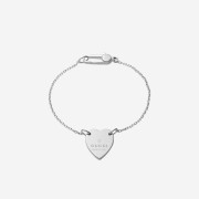 Gucci Trademark Bracelet With Heart Pendant Silver