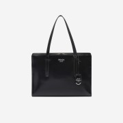 Prada Re-Edition 1995 Brushed Leather Medium Handbag Black