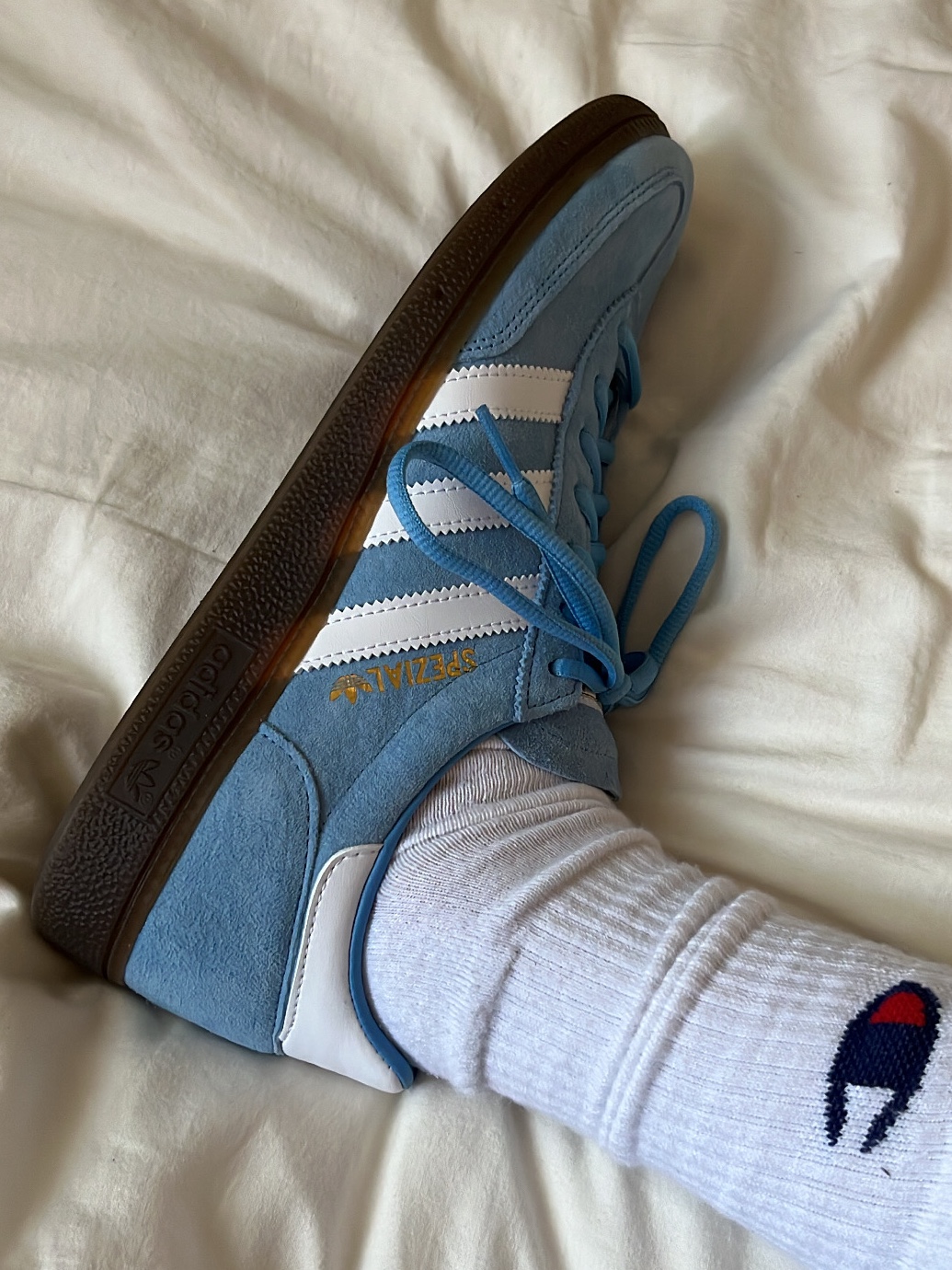Adidas Spezial Handball Light Blue 착용 스타일 - 3